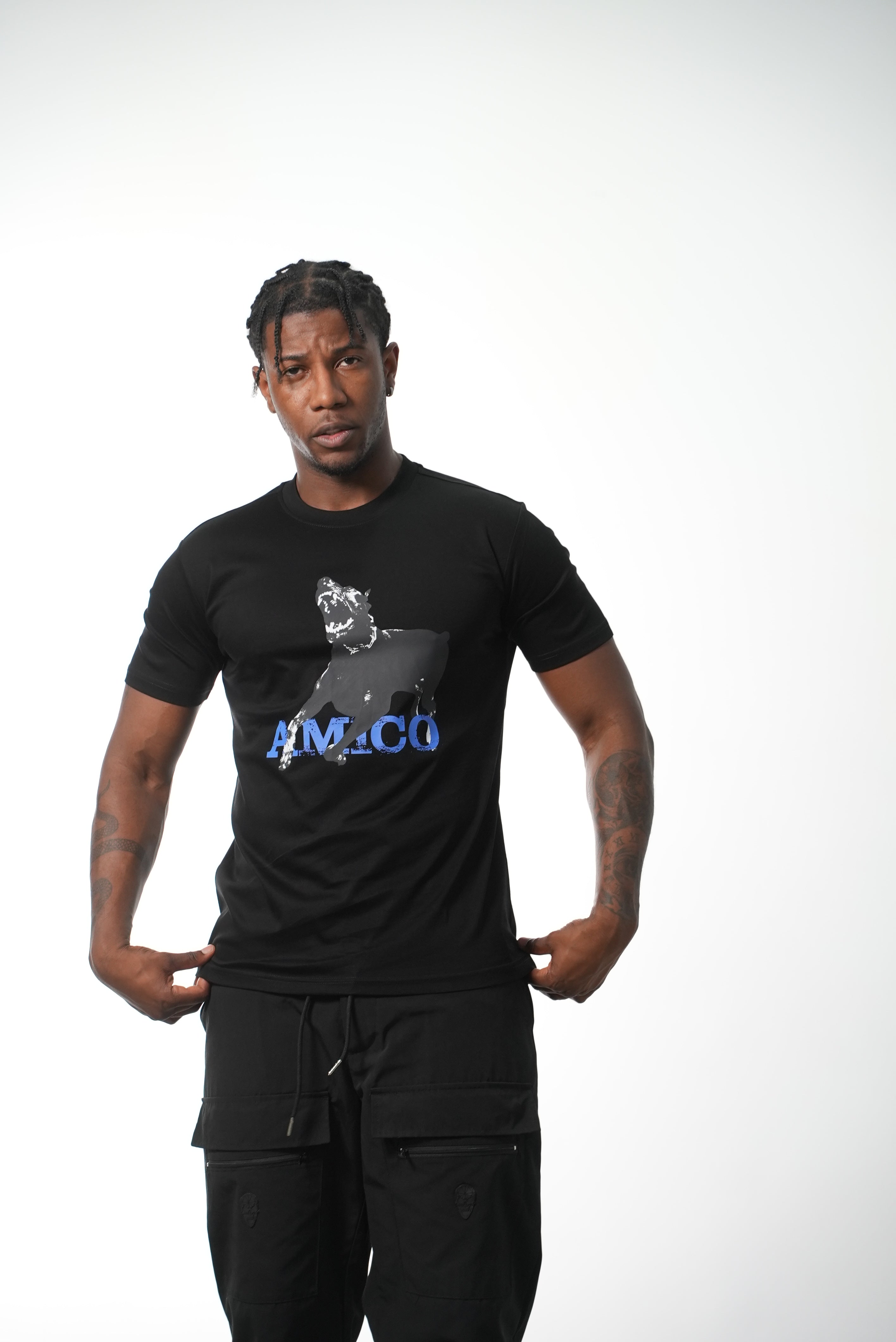 Men's Black Dog T-Shirt