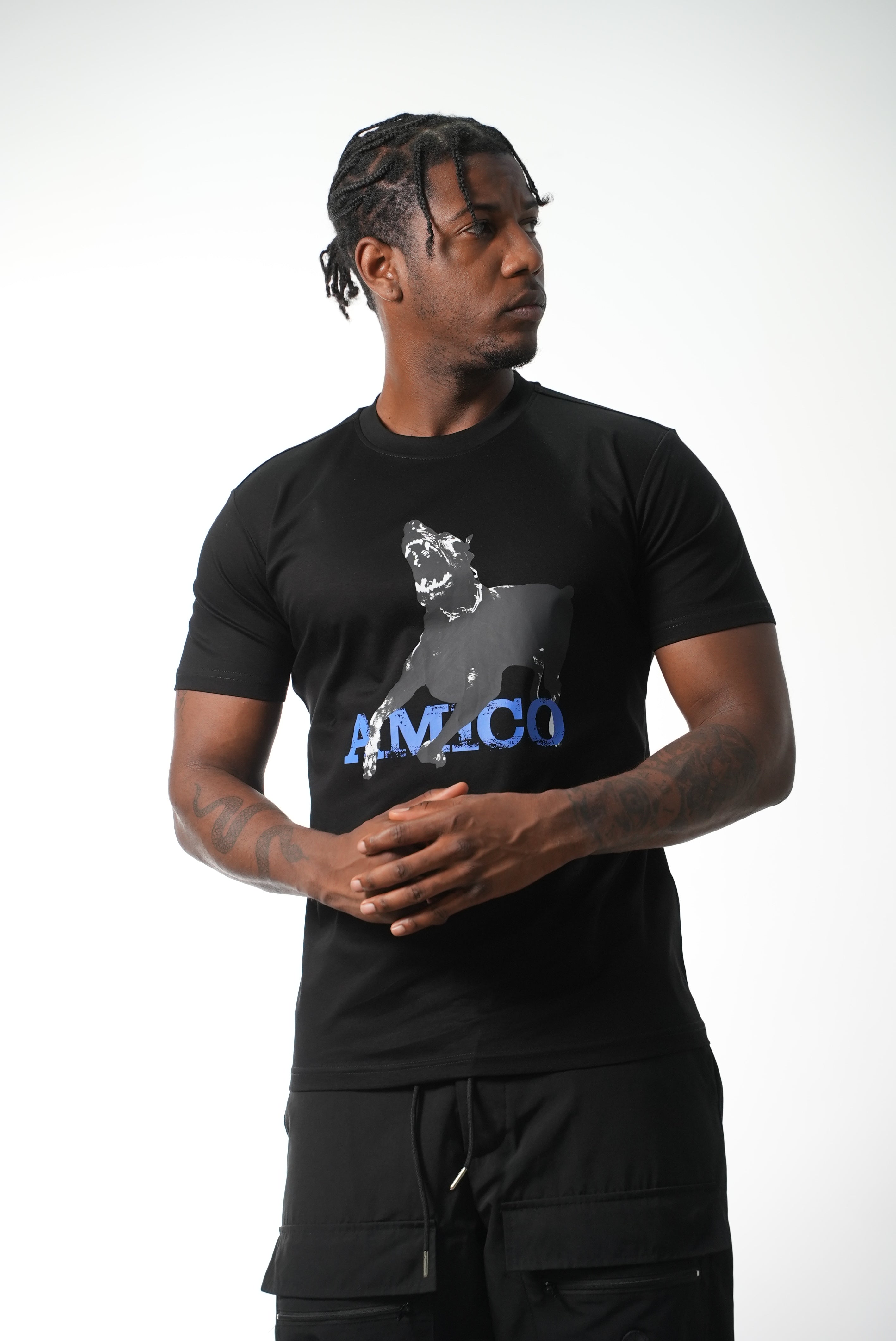 Men's Black Dog T-Shirt