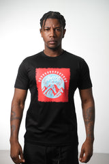 Men's Black Red Mountains T-Shirt