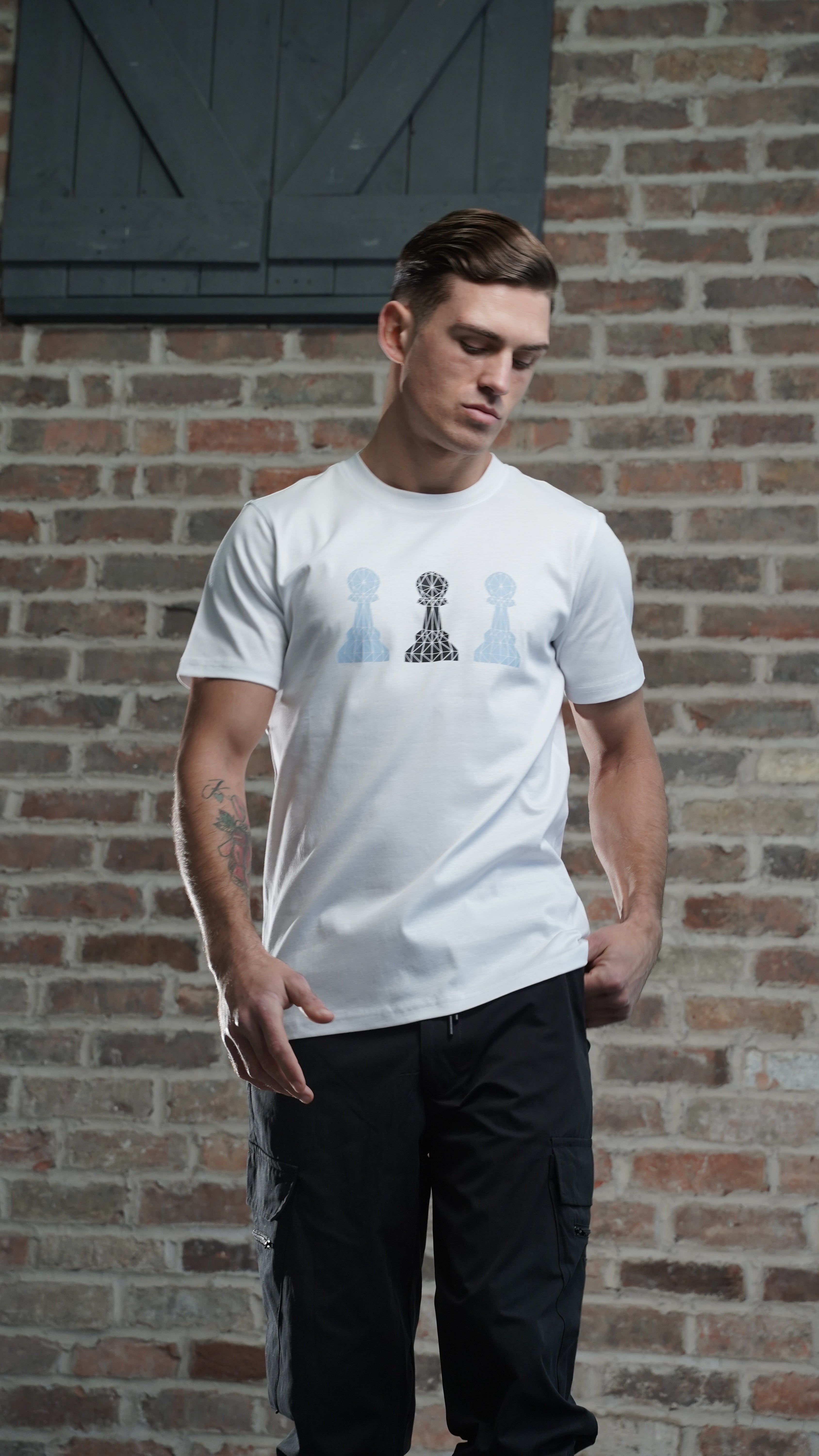 Amico Tri-Pawn II White Tee