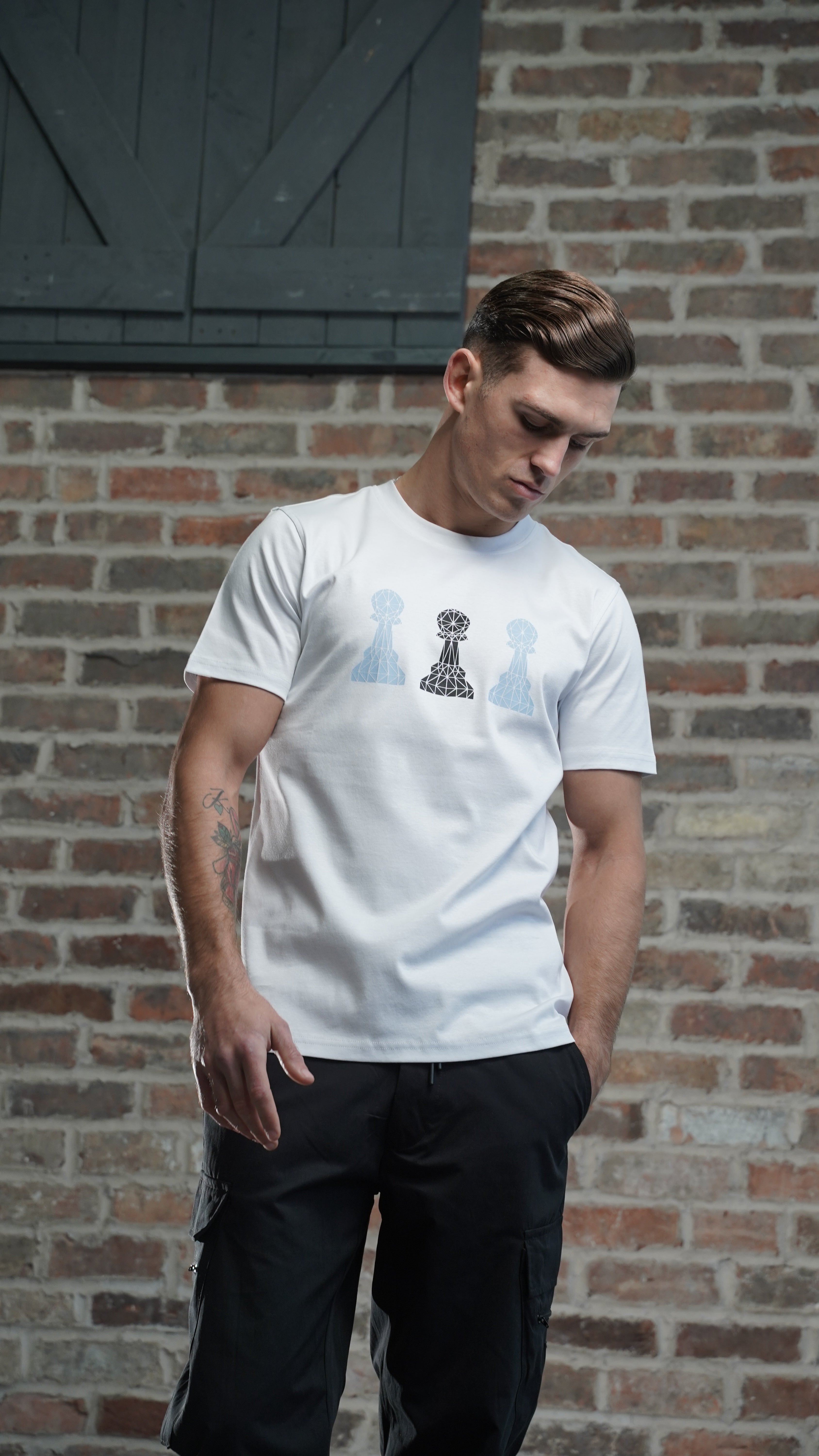 Amico Tri-Pawn II White Tee