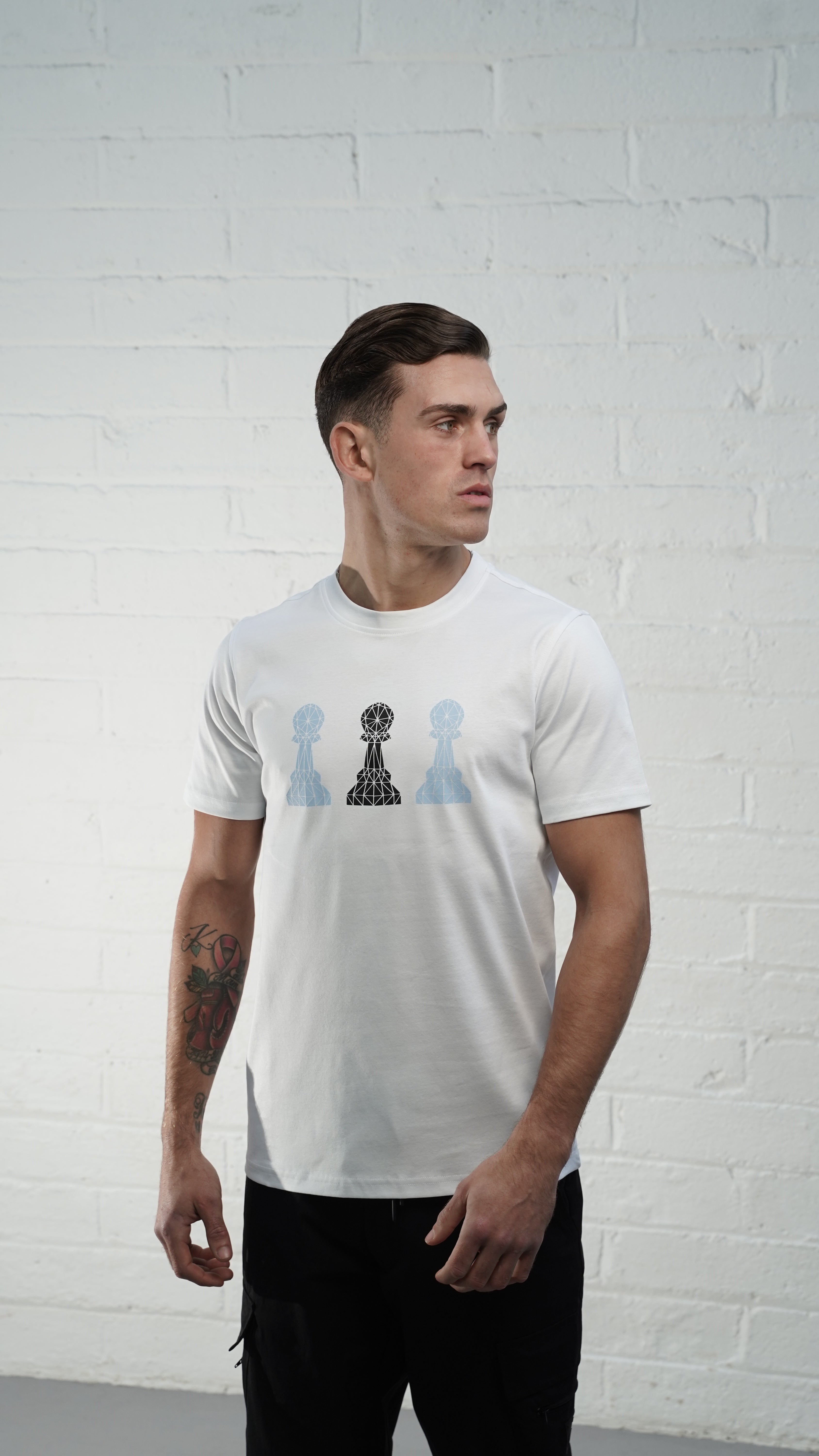 Amico Tri-Pawn II White Tee