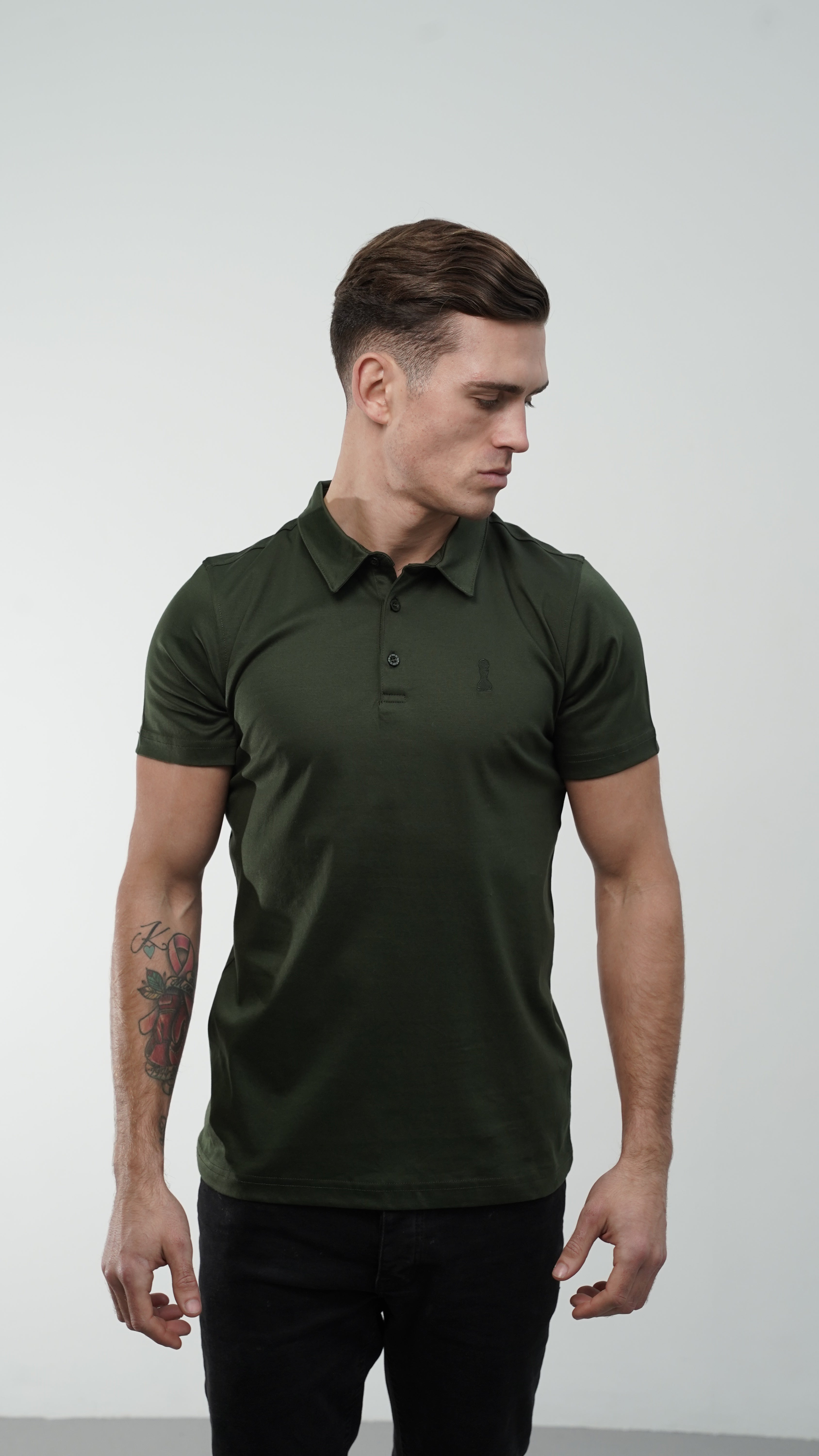 Men's Amico Green Embroidery Polo