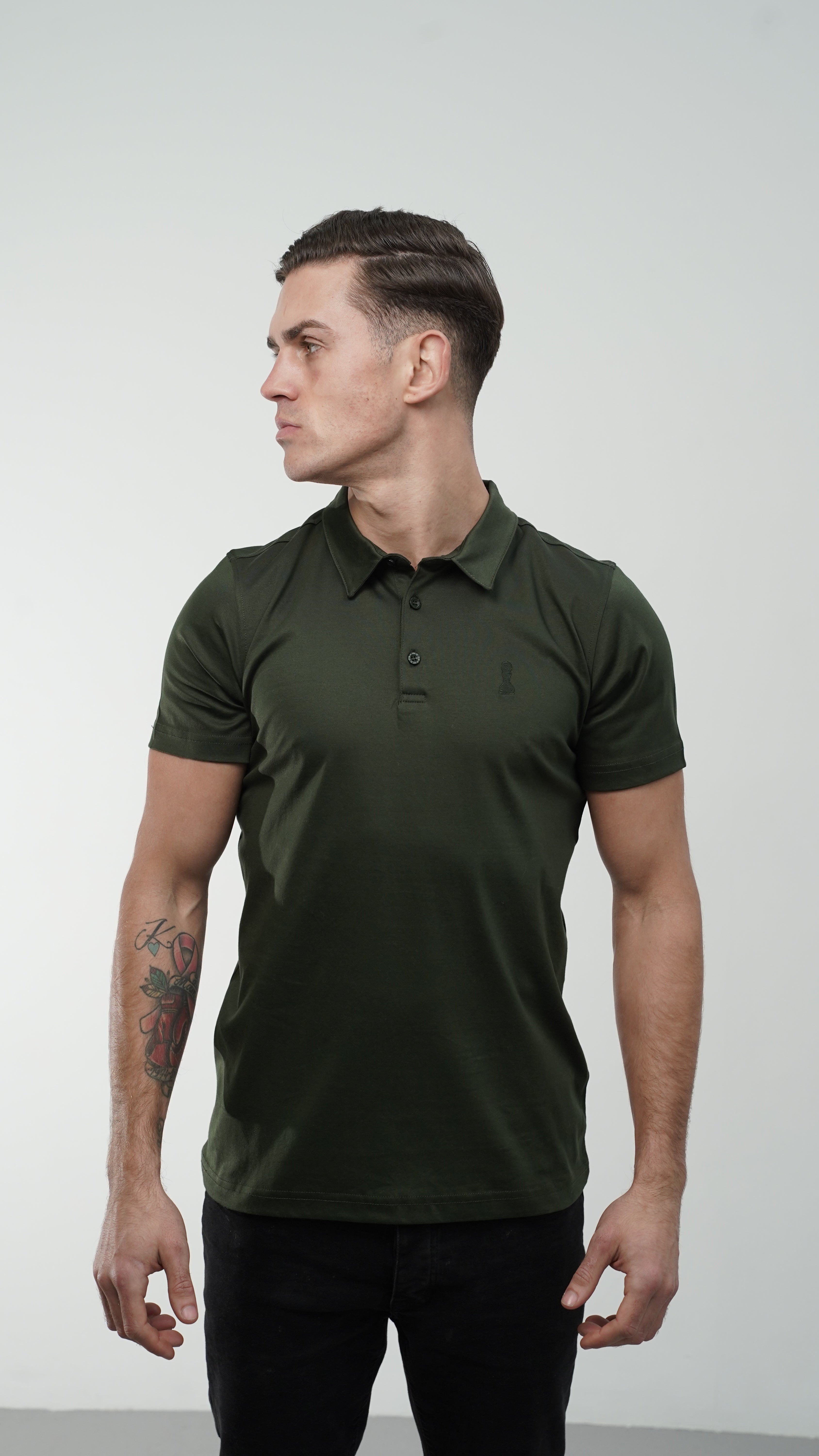 Men's Amico Green Embroidery Polo