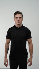 Men's Amico Black Embroidery Polo