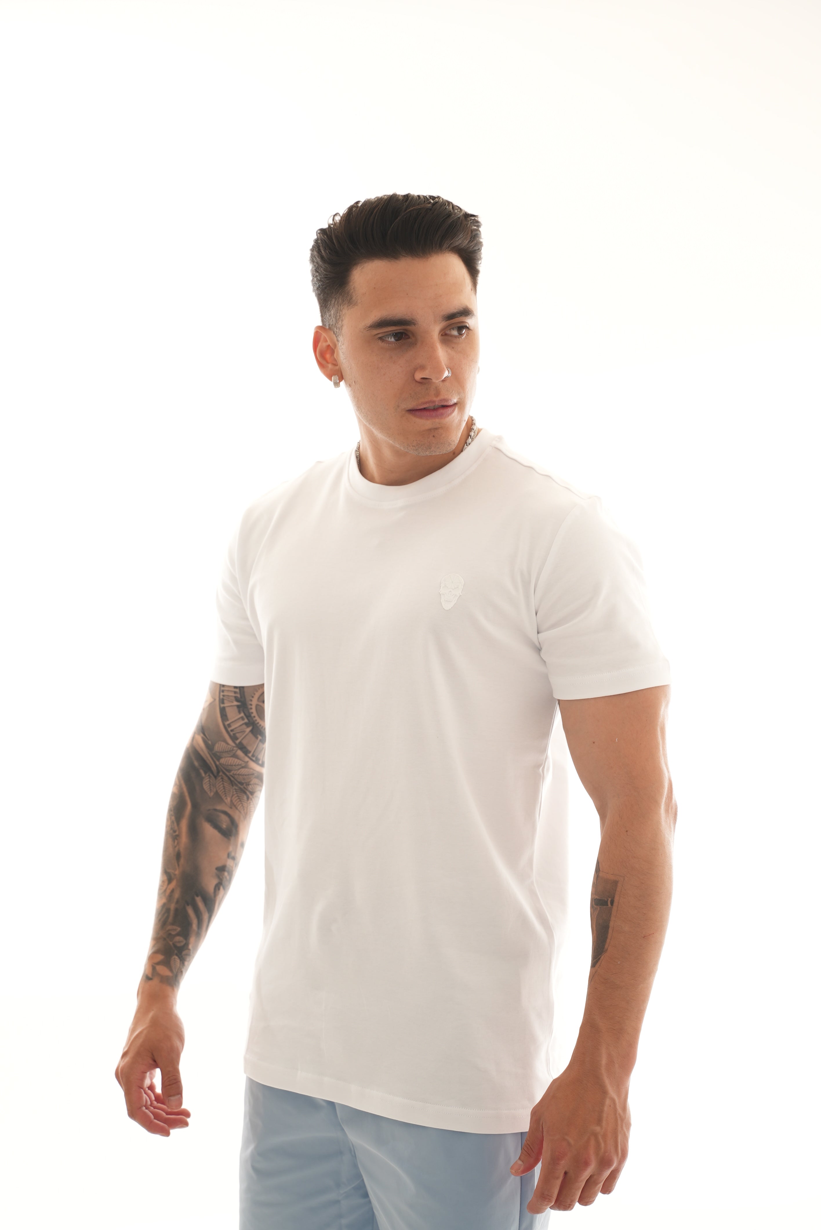 Men's Amico Embroidery White T-Shirt