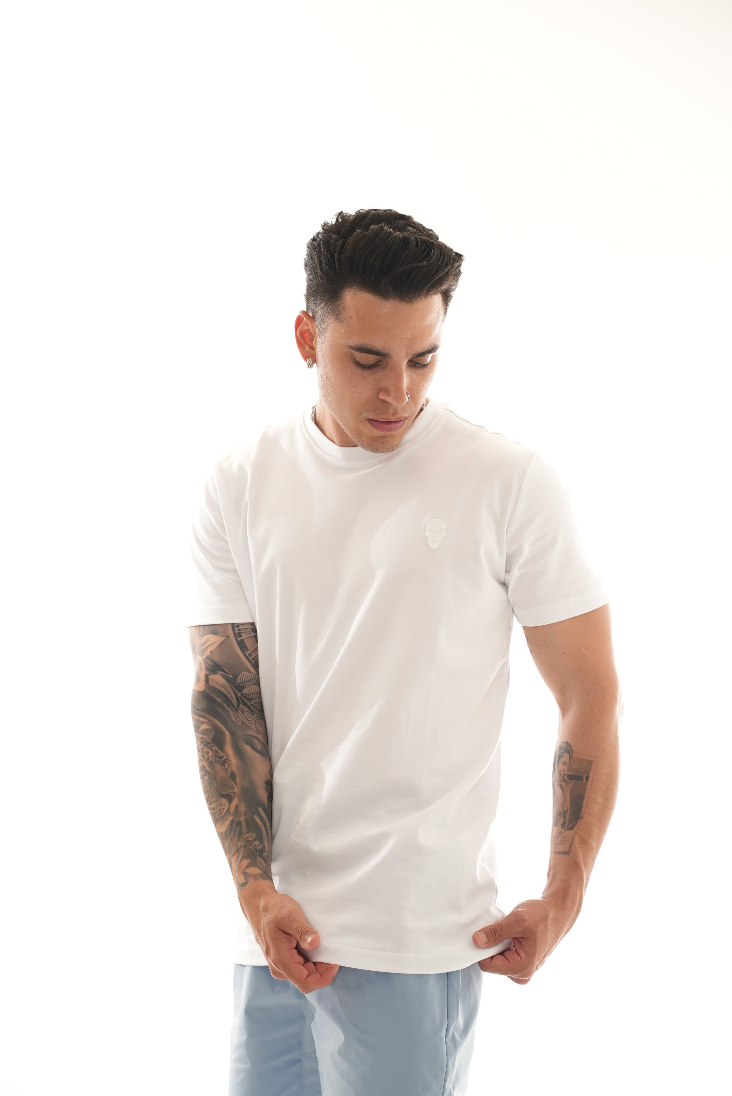 Men's Amico Embroidery White T-Shirt