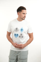 Amico White Suit Grey Baby Blue Tee