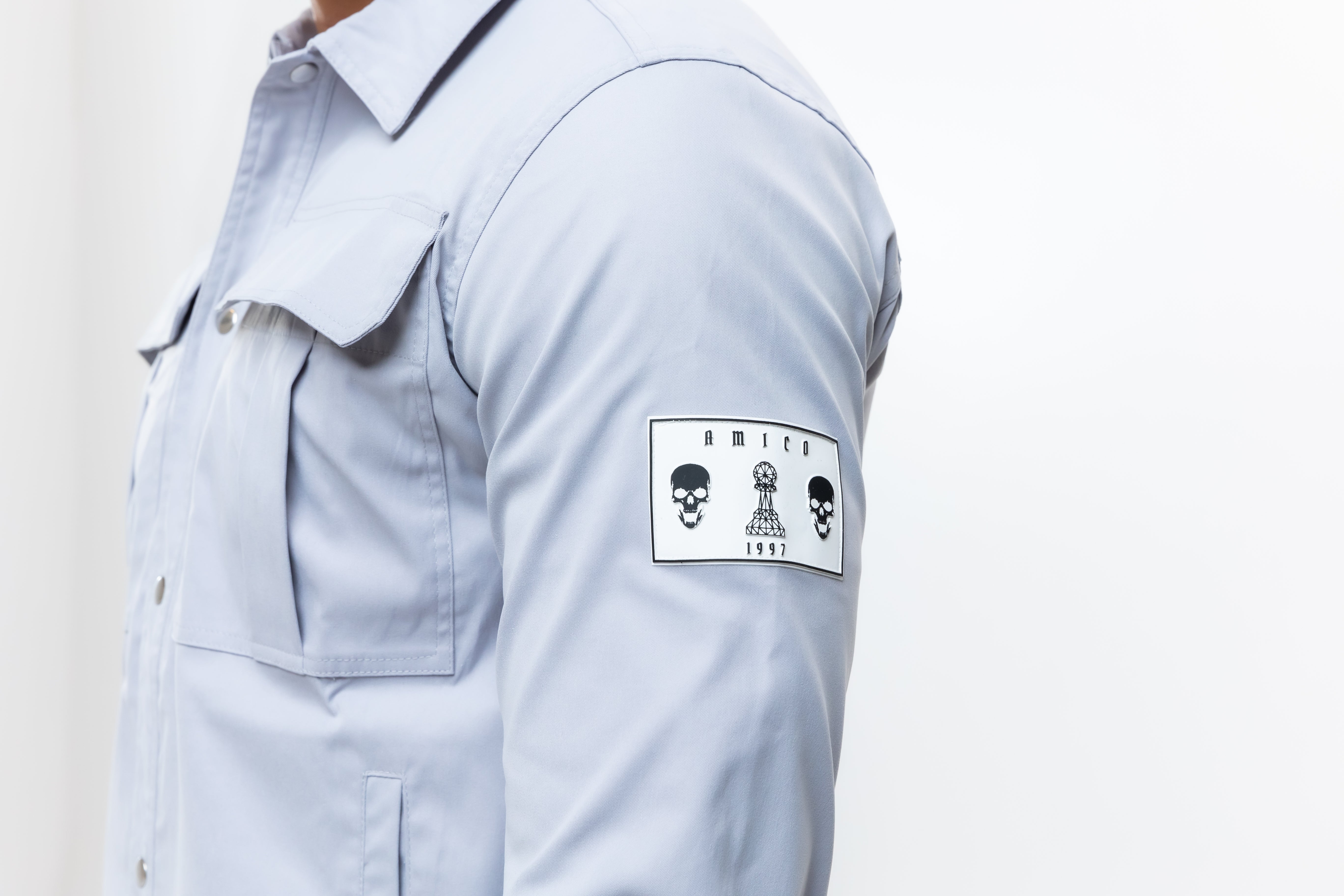Grey cargo jacket