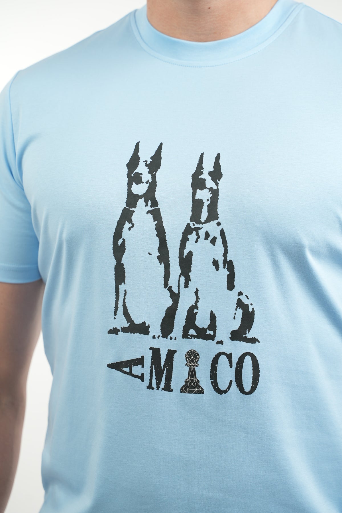 Two Dogs Baby Blue Tee