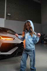 Children’s Baby Blue Tri Pawn Hoodie