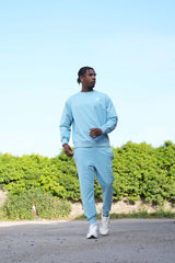 Men's Baby Blue A Lettered Joggers