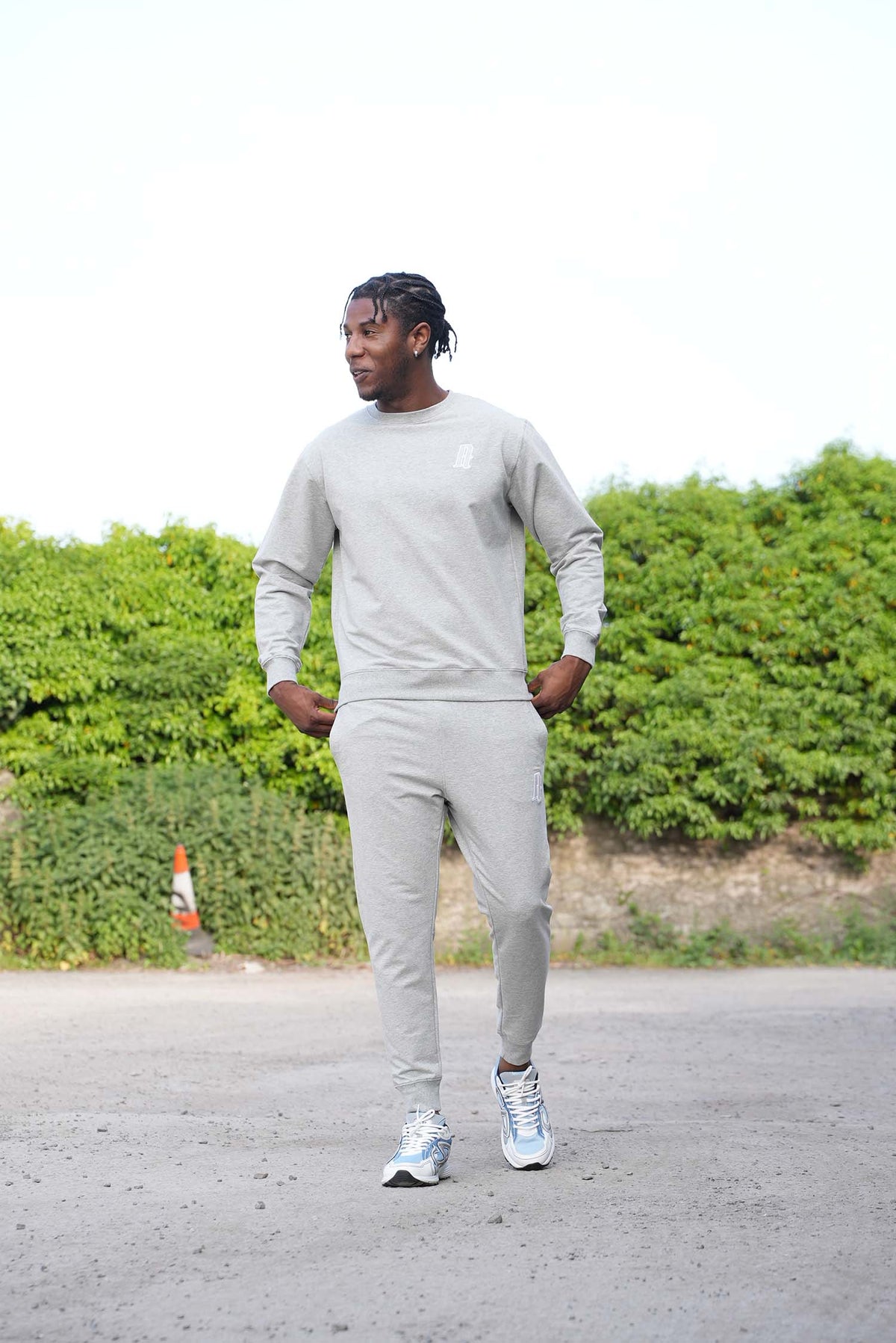 Men's Grey A Lettered Joggers