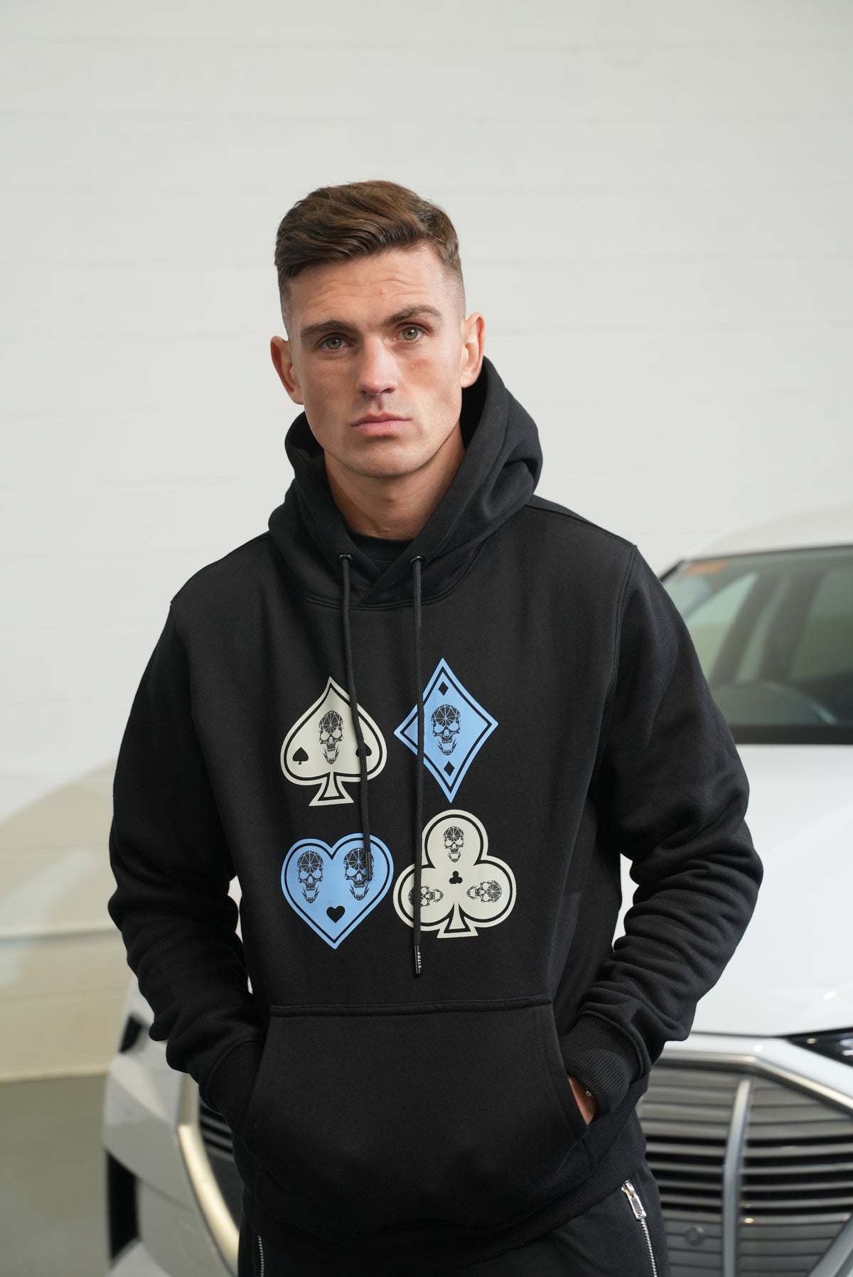 AW25 - Hoodie Cards Suits Black