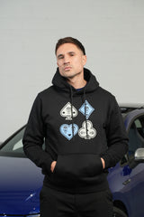 Hoodie Cards Suits Black