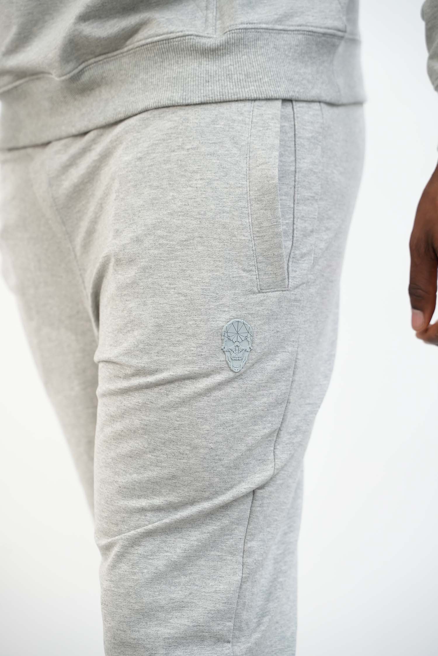 Men's Skull Badge Joggers Grey