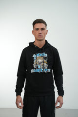 Men's Amico Lightning Tiger Black Hoodie