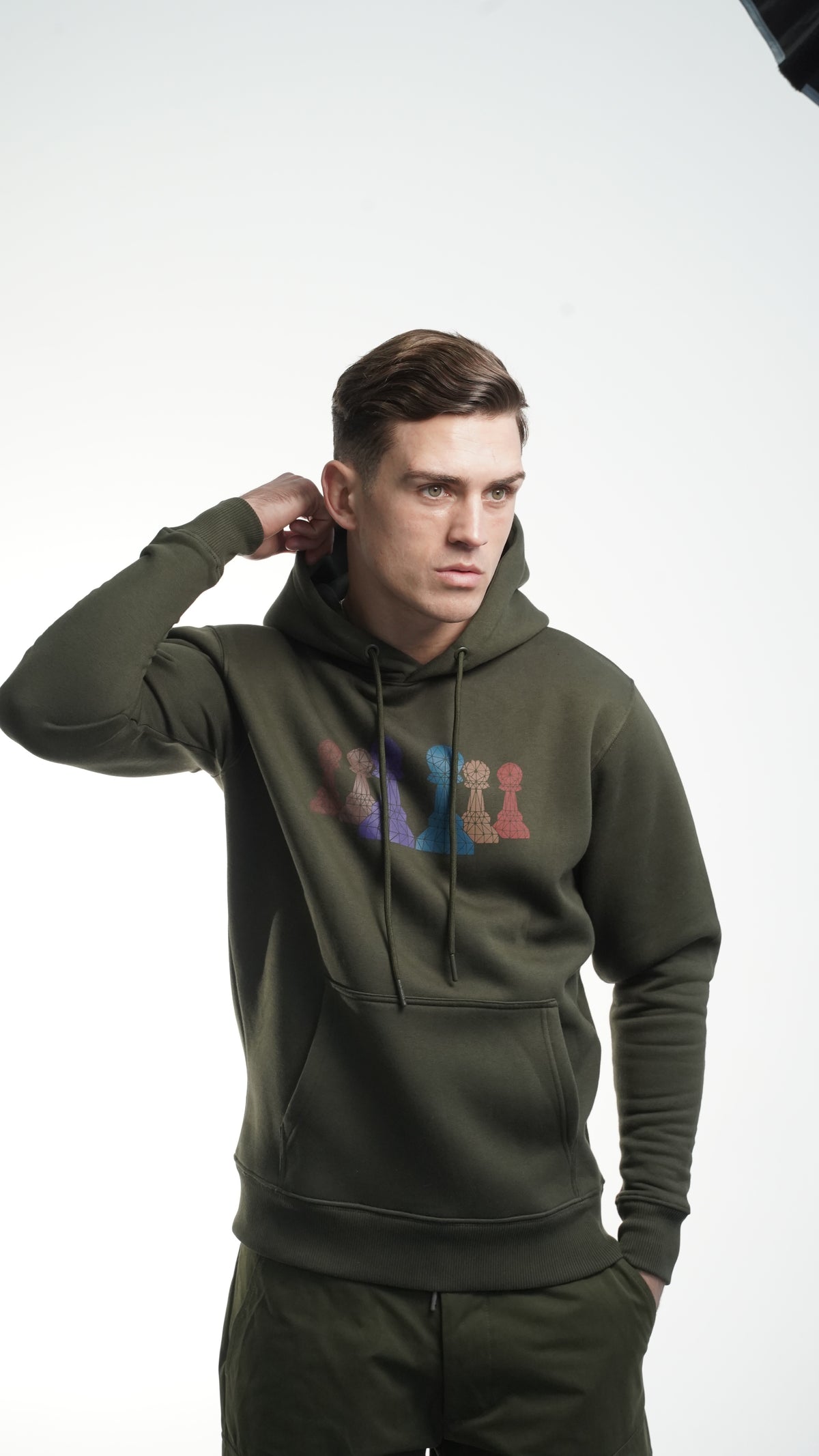 Men's Amico 6 Pawn Green Hoodie