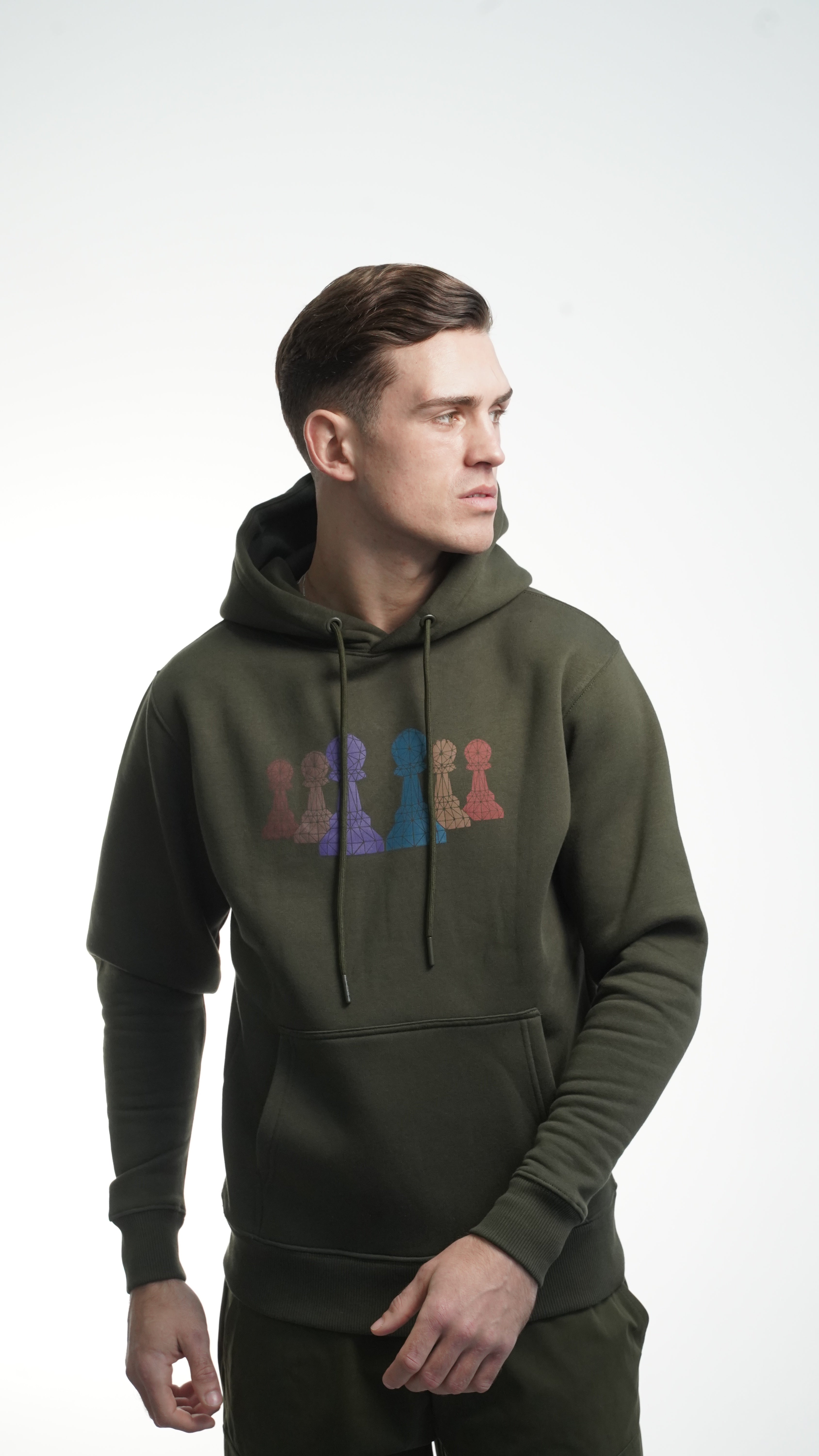 Men's Amico 6 Pawn Green Hoodie