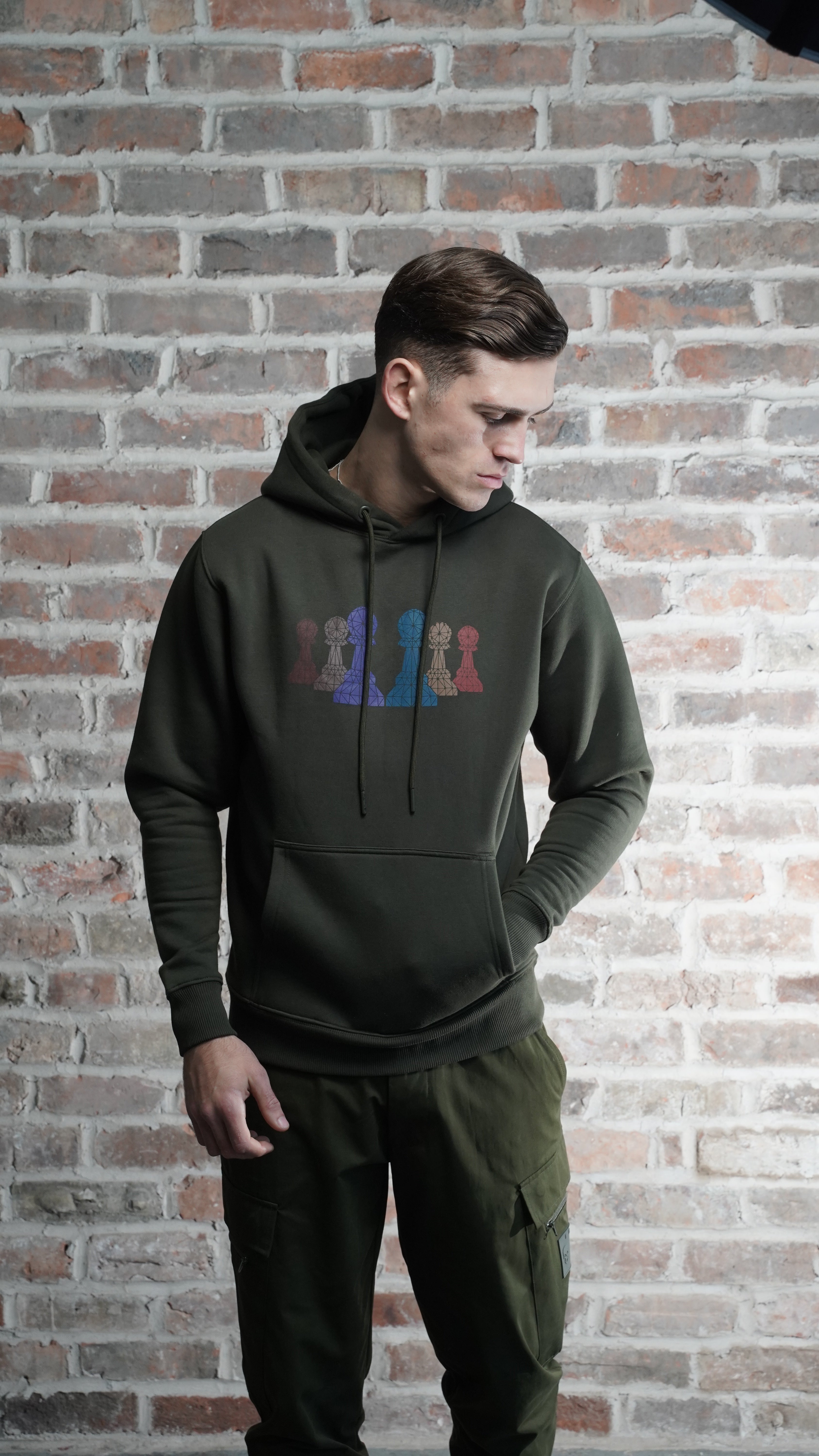 Men's Amico 6 Pawn Green Hoodie