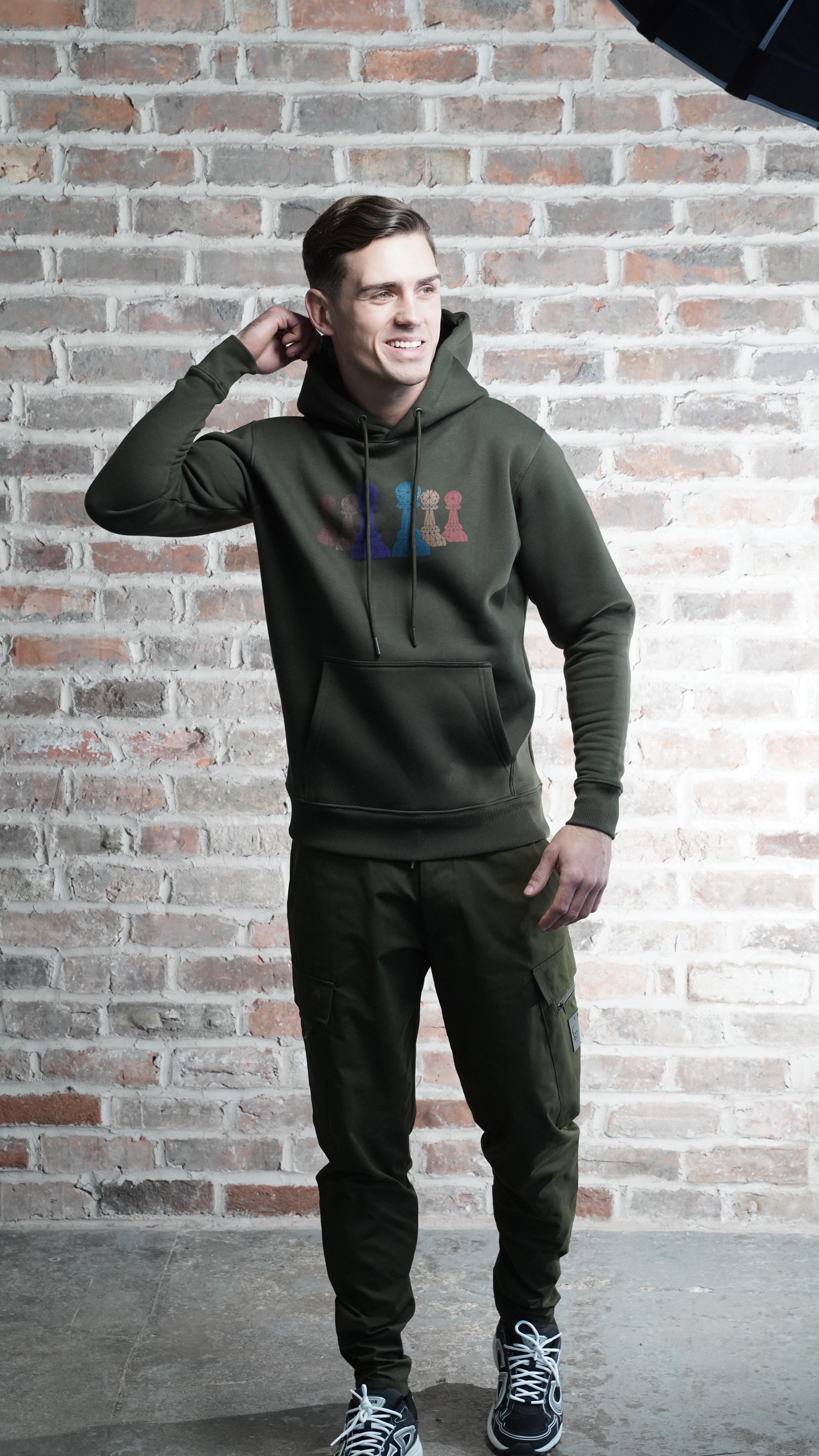 Men's Amico 6 Pawn Green Hoodie