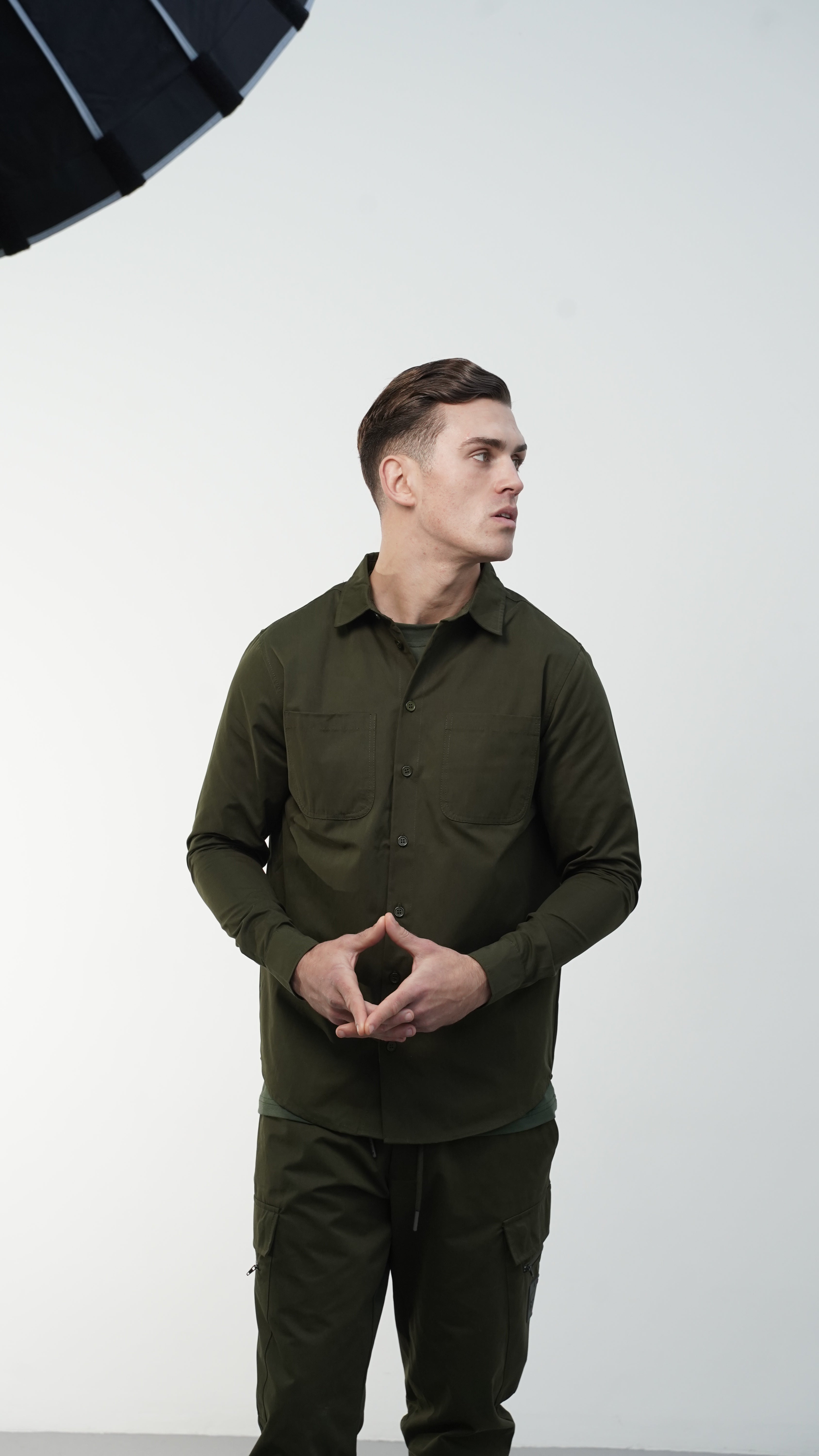 Men's Green Button Up Shirt