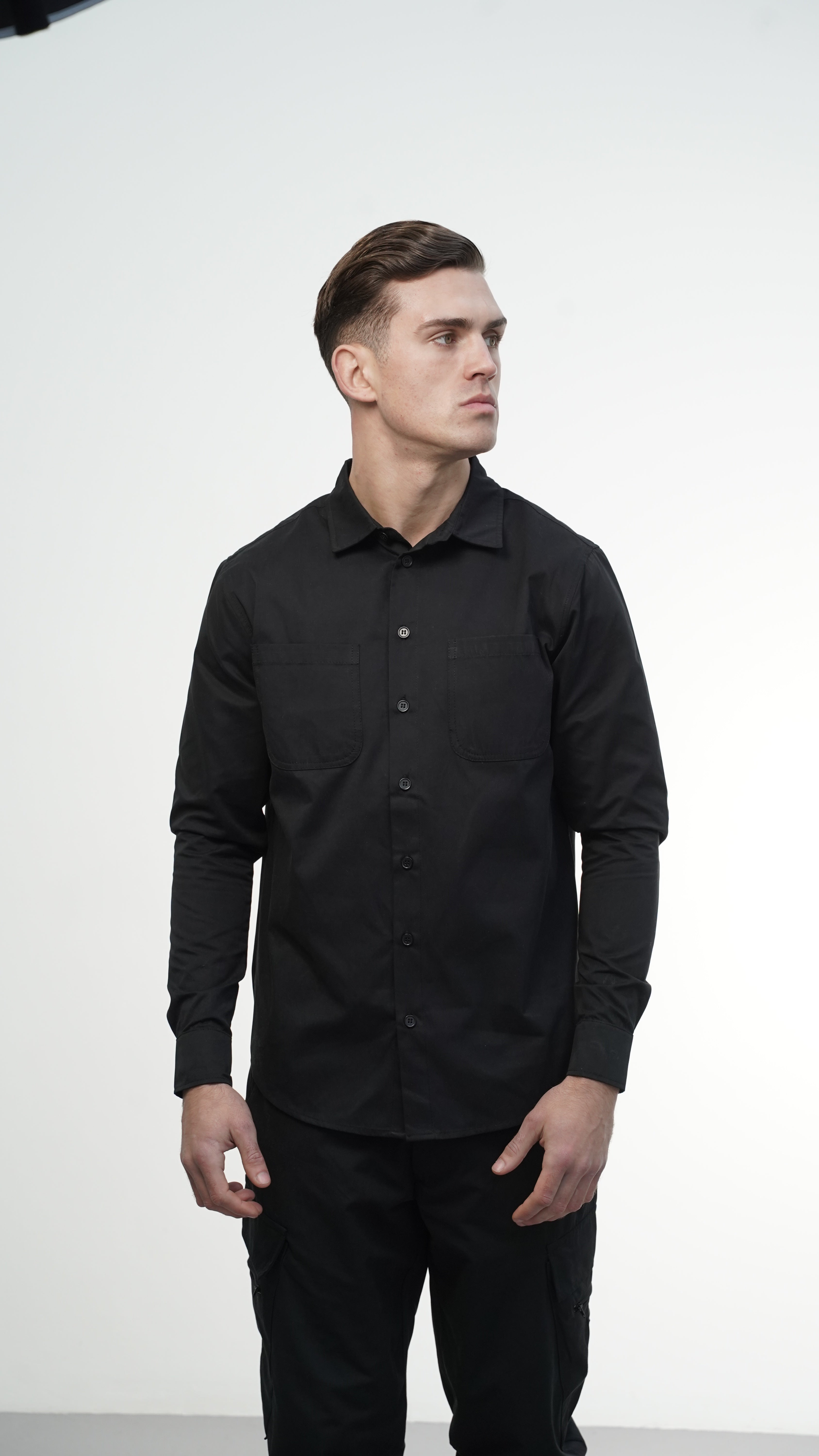Men's Black Button Up Shirt