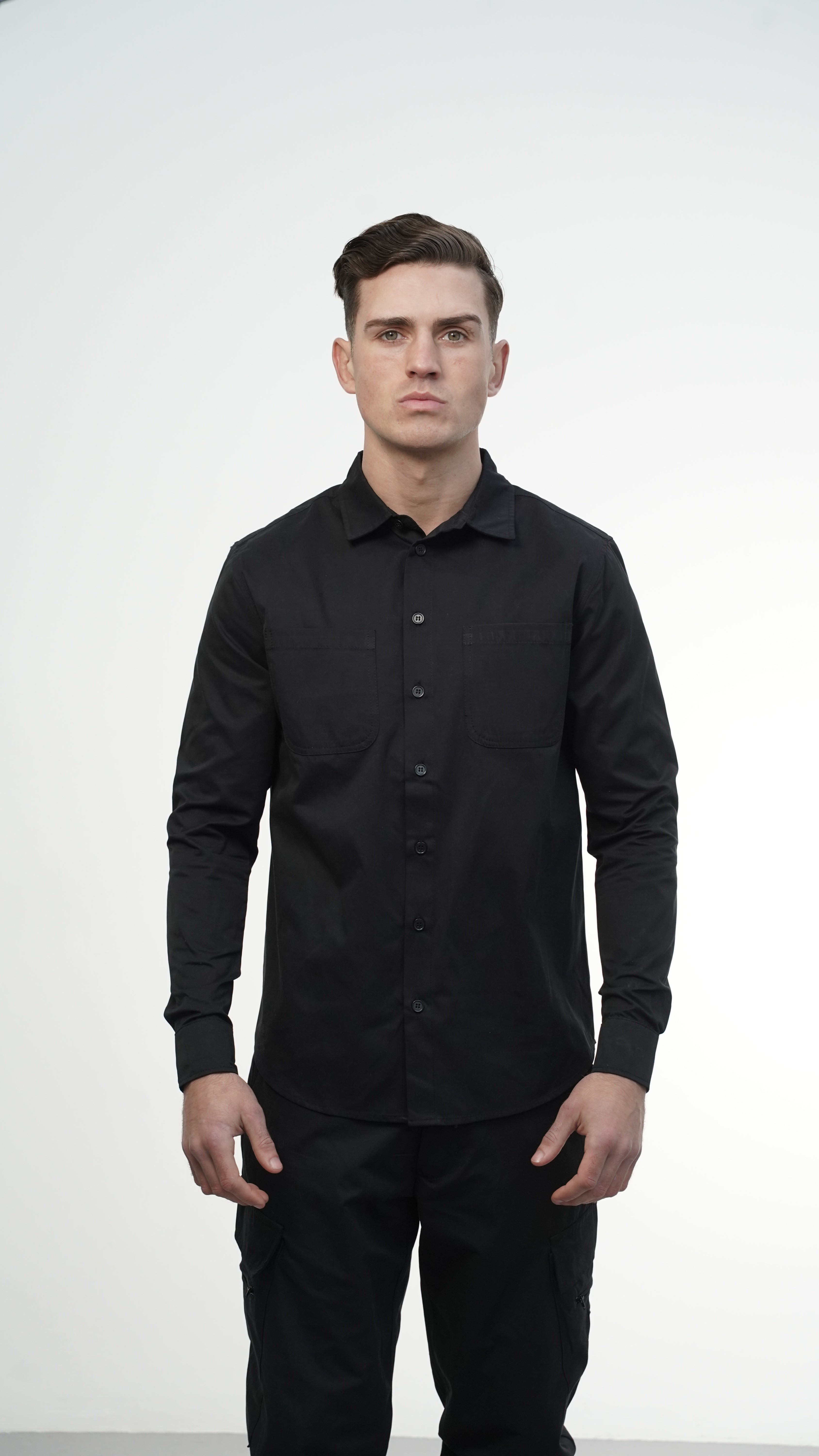 Men's Black Button Up Shirt