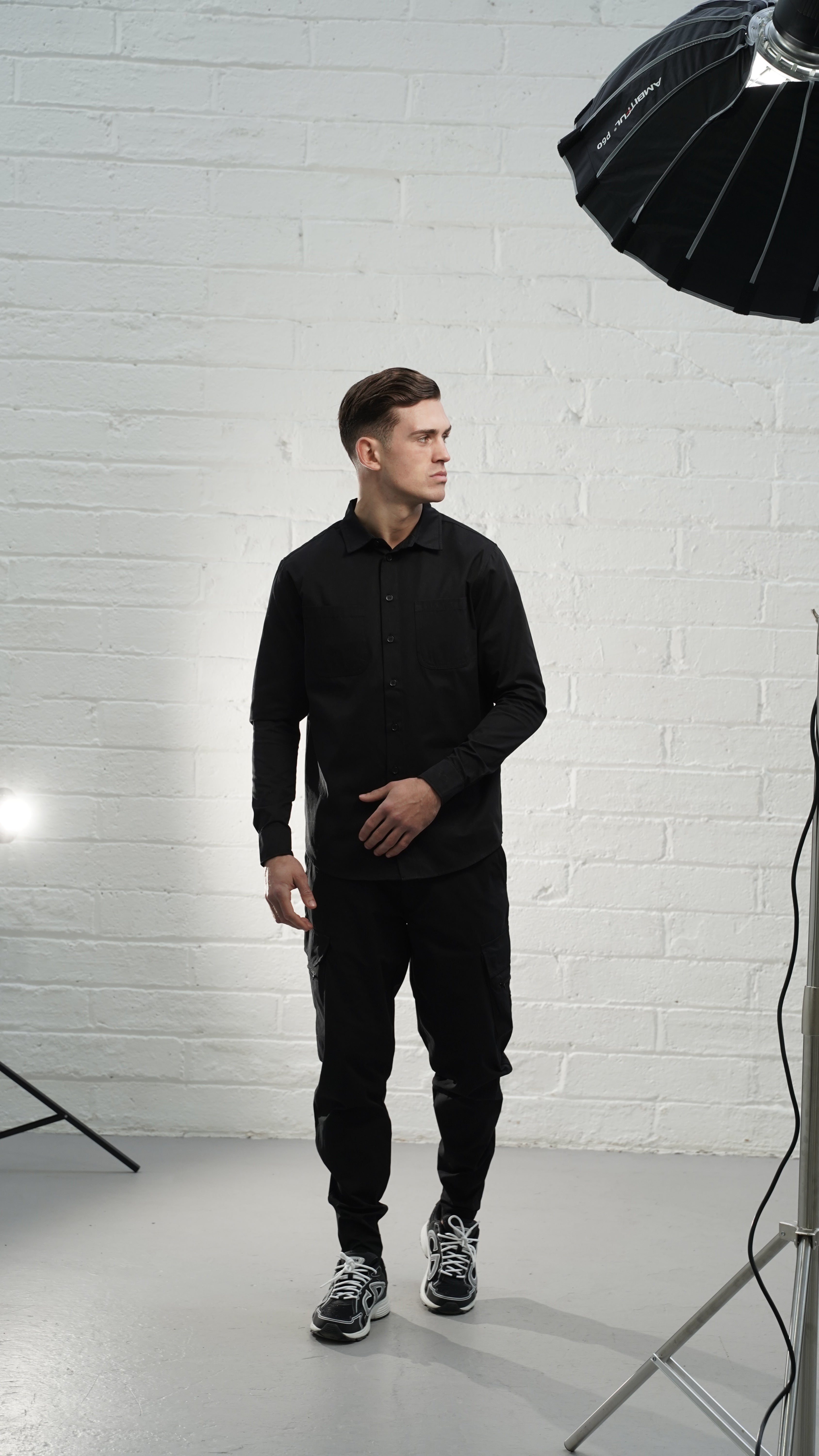 Men's Black Button Up Shirt