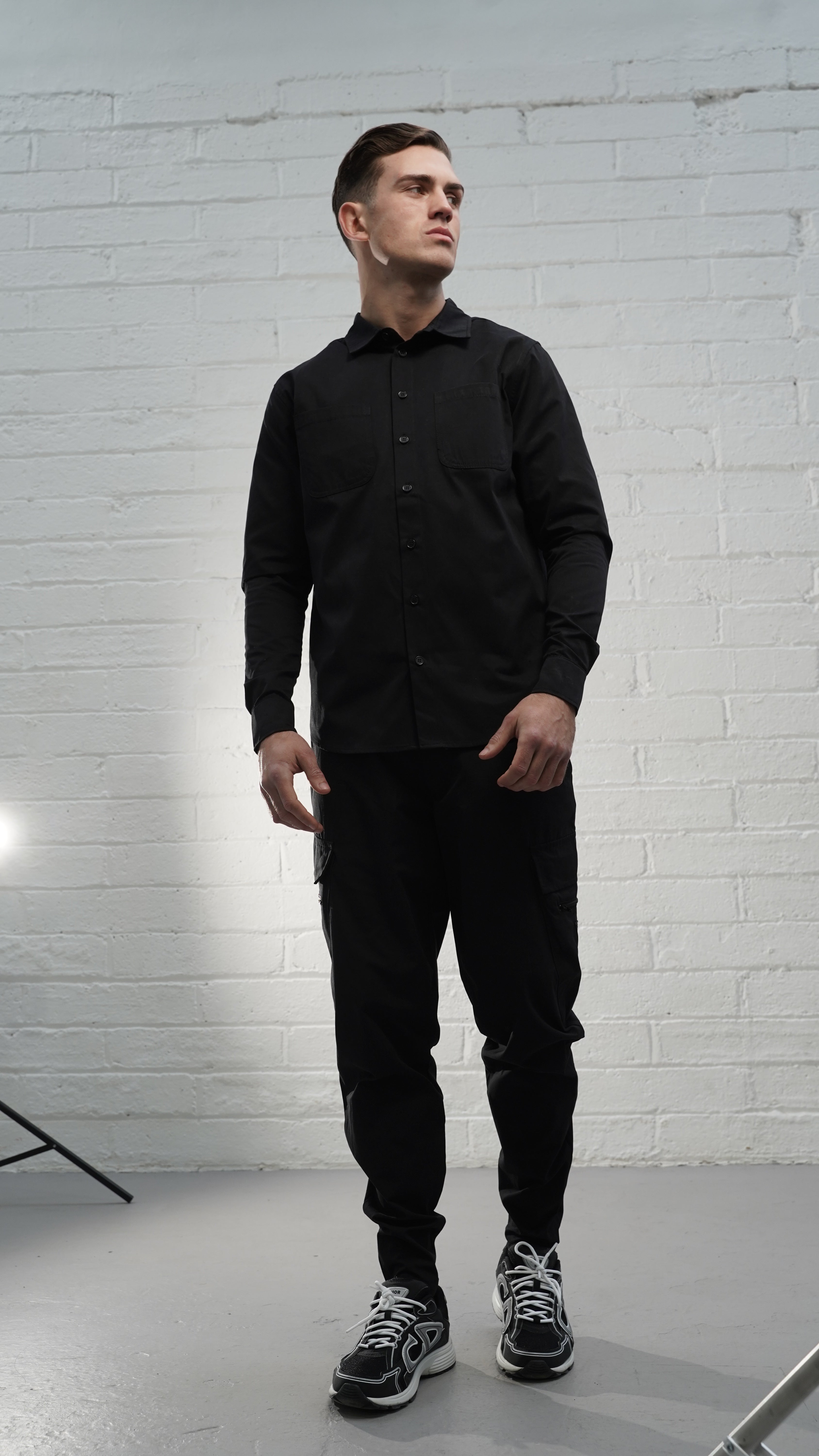 Men's Black Button Up Shirt