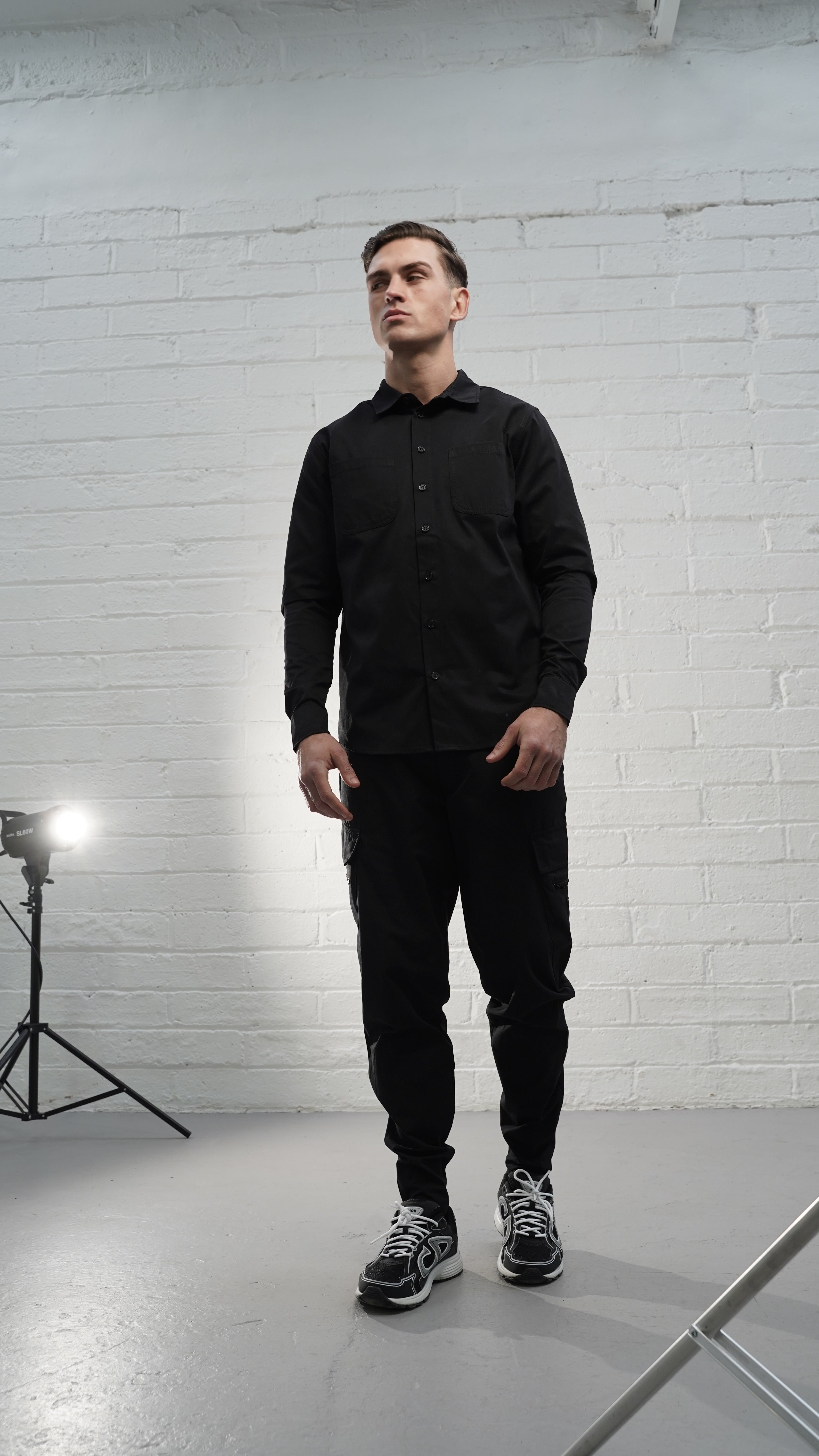 Men's Black Button Up Shirt
