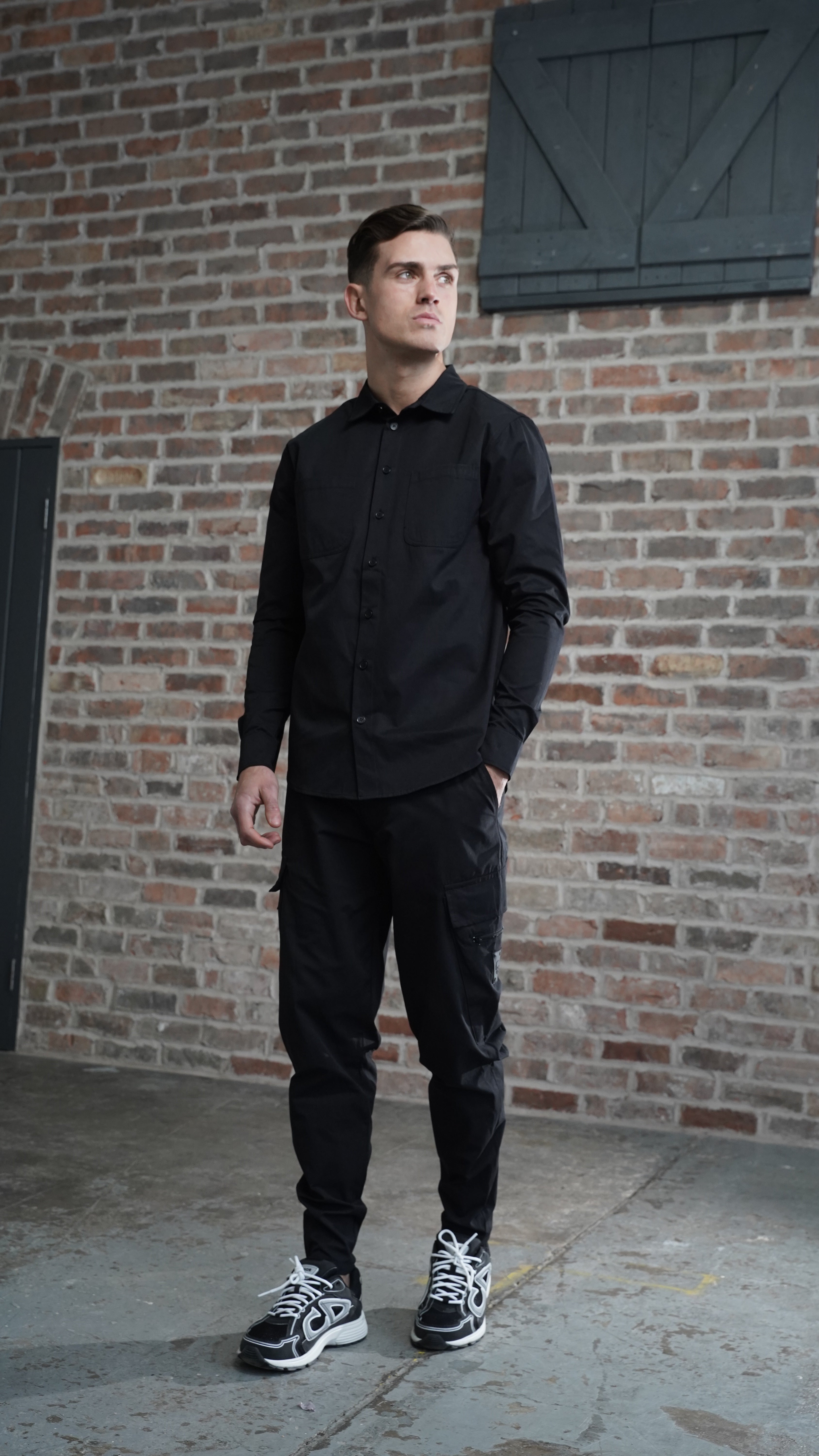 Men's Black Button Up Shirt