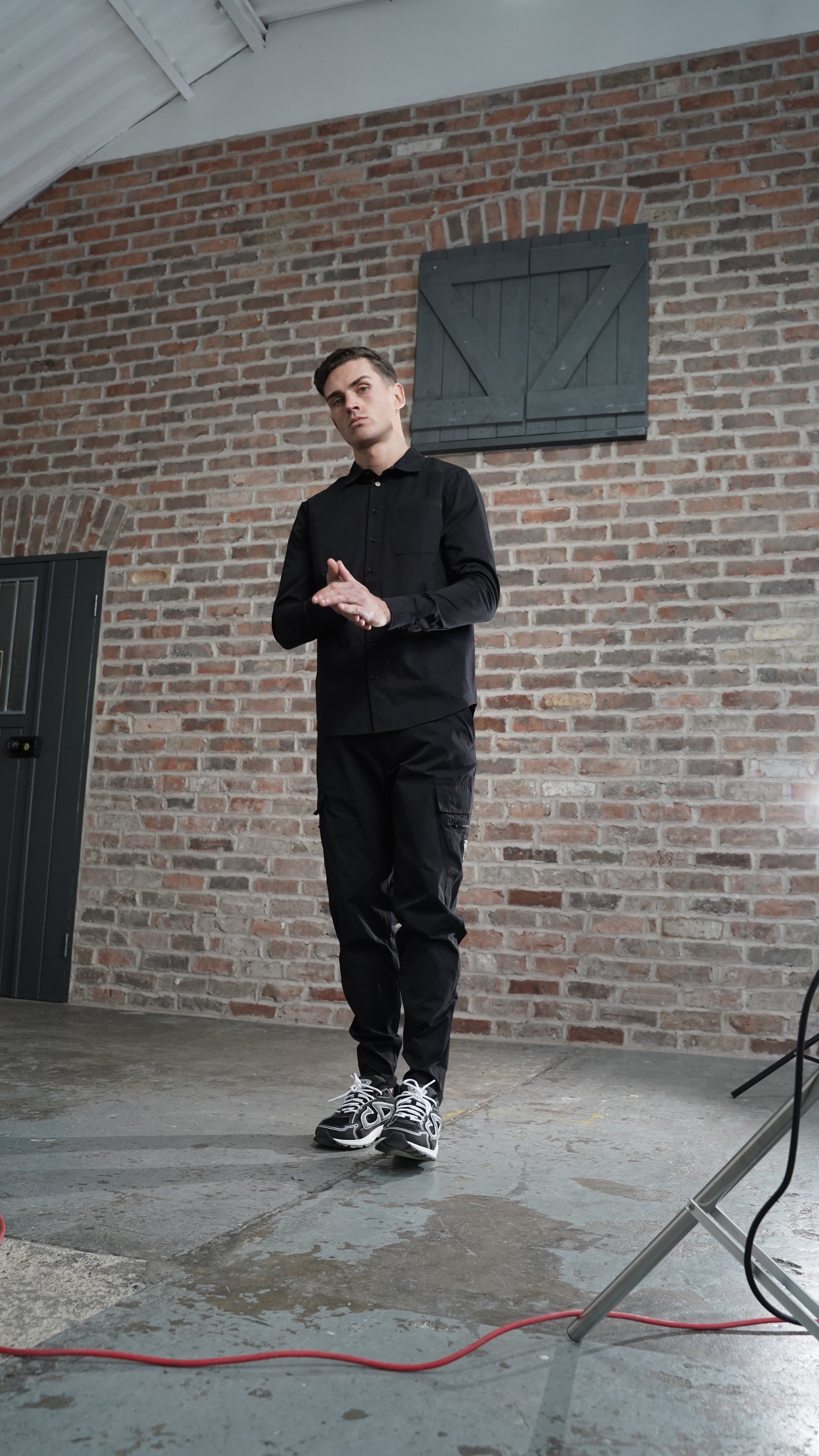 Men's Black Button Up Shirt
