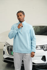 AW25 - QTR Zip Baby Blue