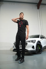 AW25 - Diamond Pawn Tee Black with Red Pawn