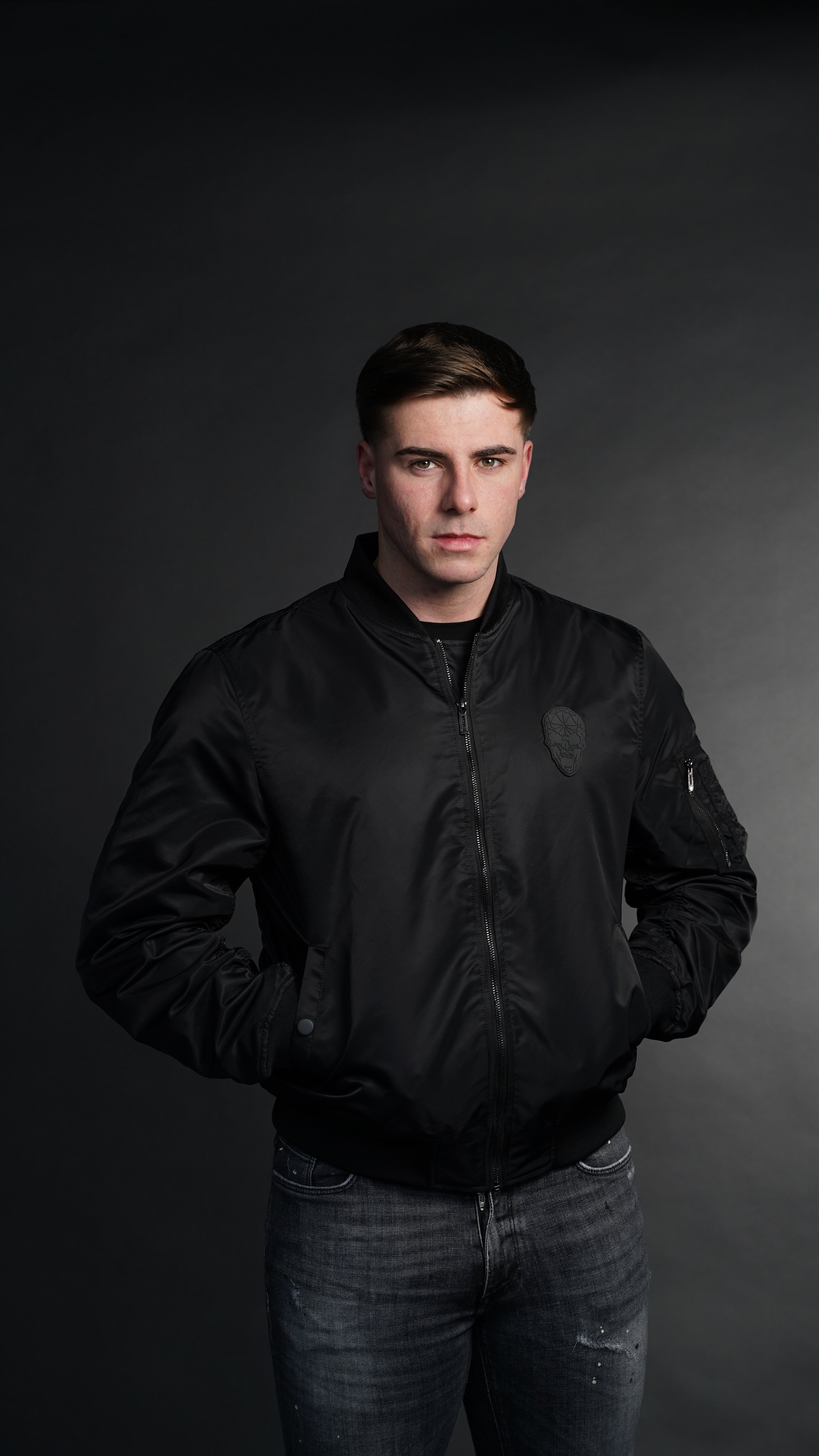 Men's Amico Black Bomber Jacket