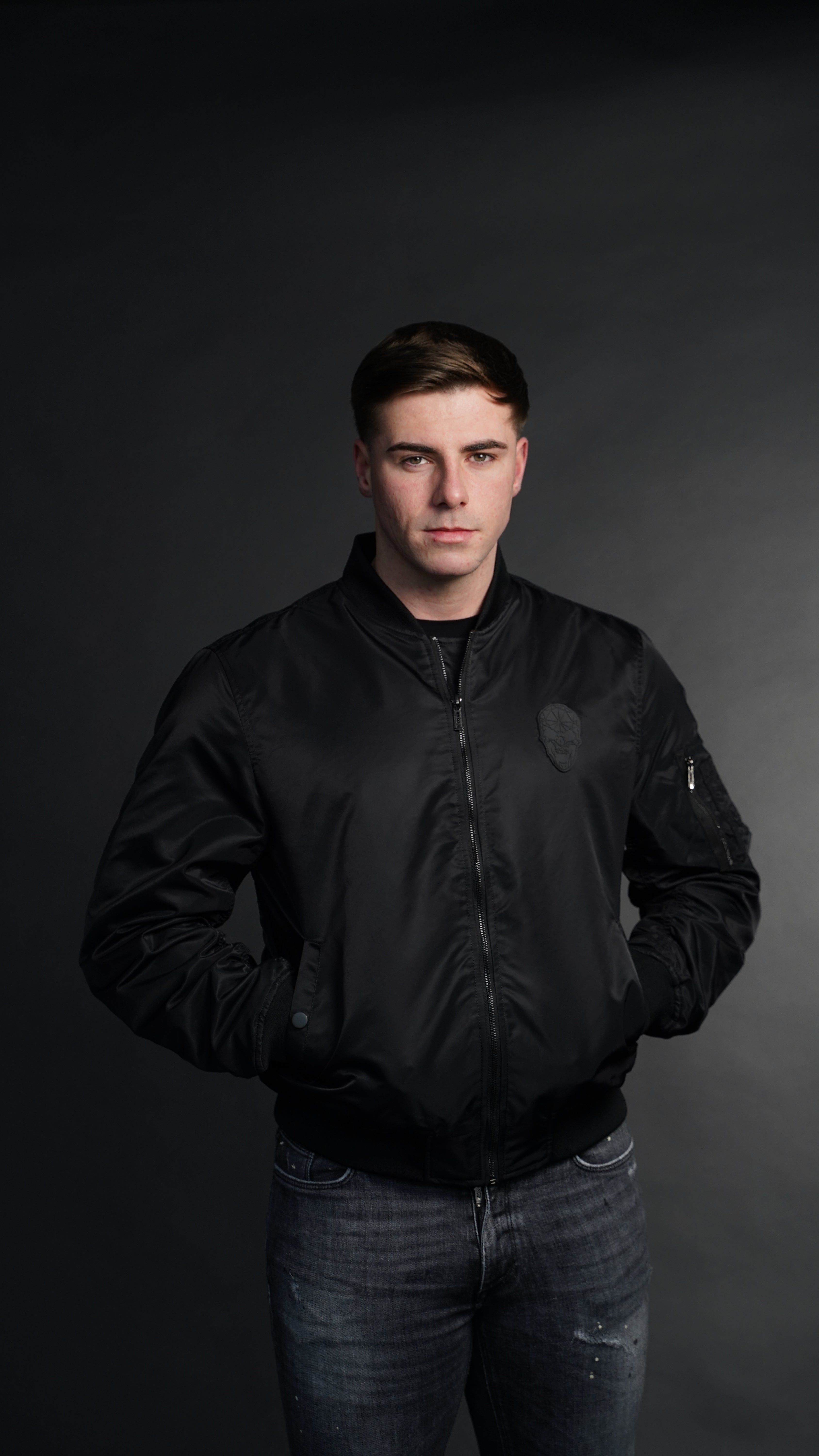 Men's Amico Black Bomber Jacket