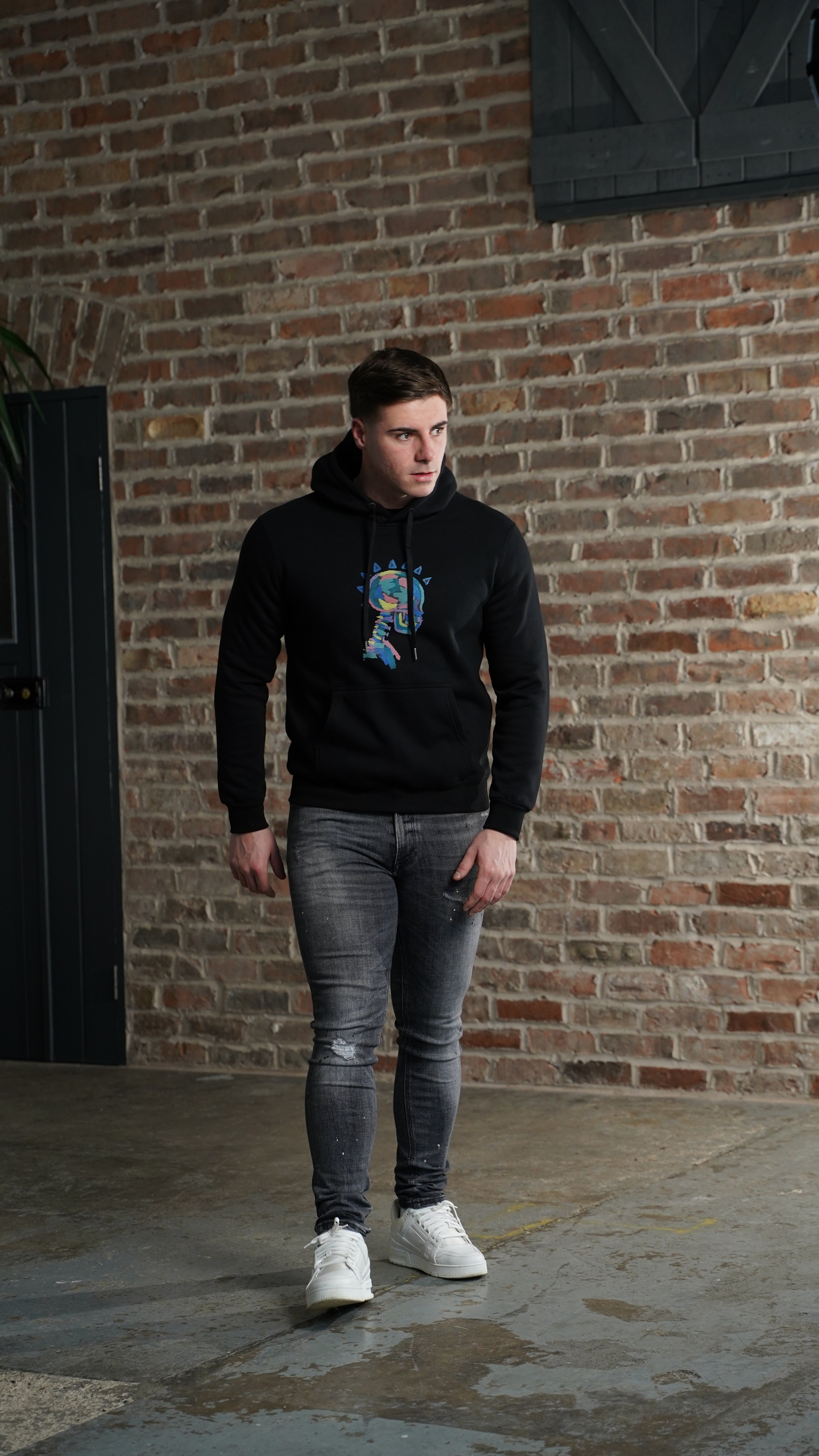 Men's Black Skull Hoodie