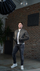 Men's Amico Grey Bomber Jacket