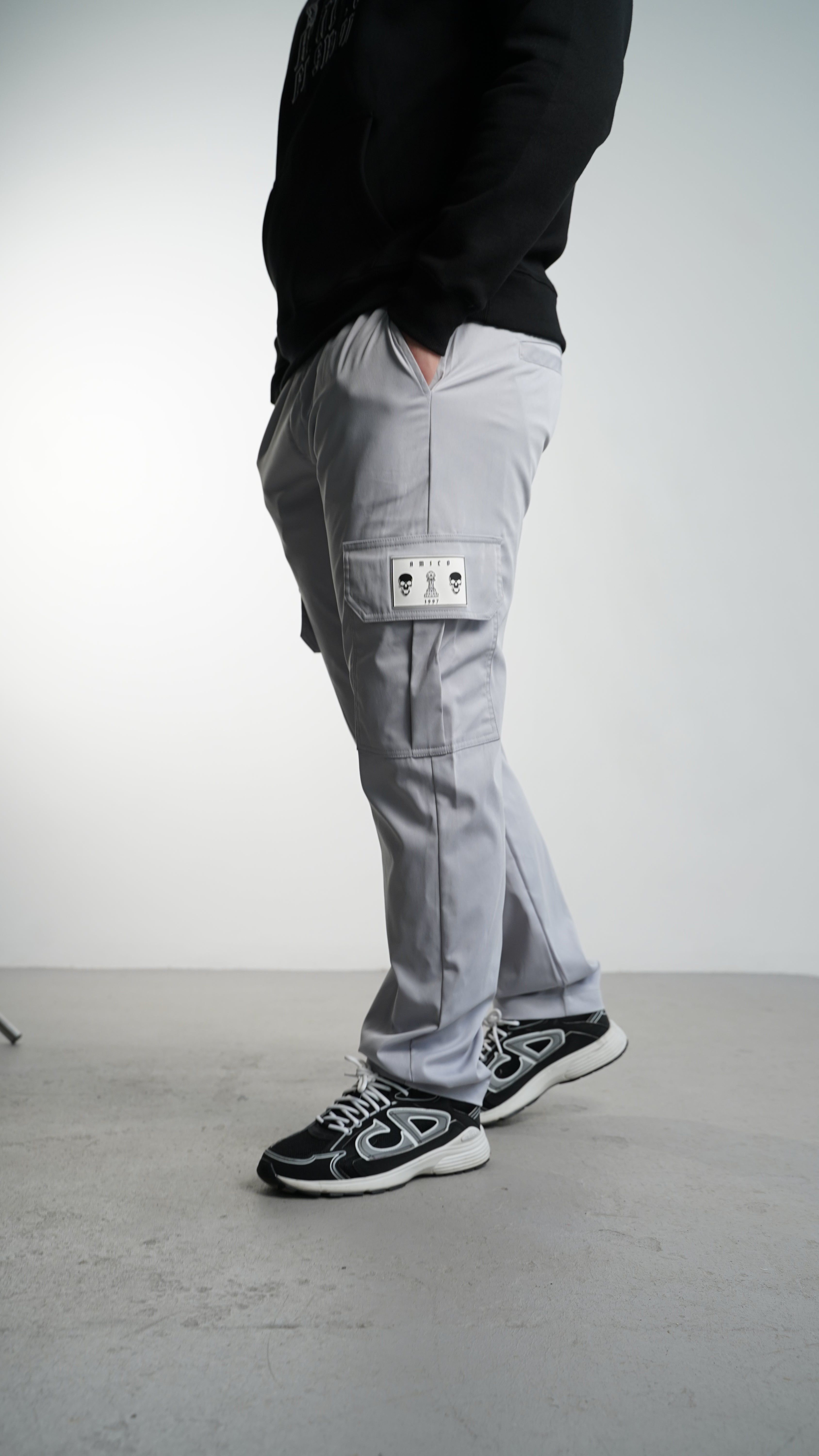 Men's Grey Cargo Bottoms