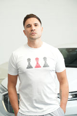 AW25 - 3 Pawn Tee White