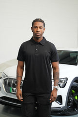 AW25 - Short Sleeve 3 Button Black