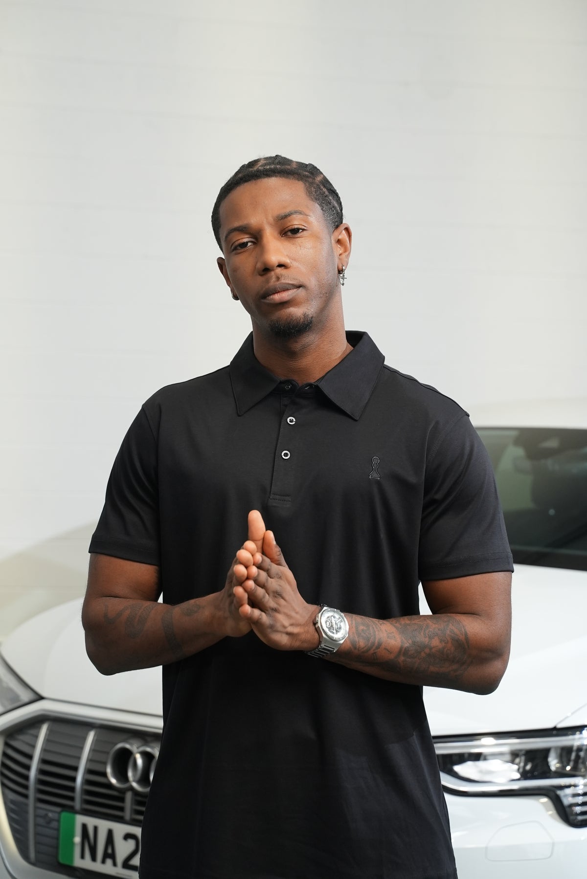 AW25 - Short Sleeve 3 Button Black