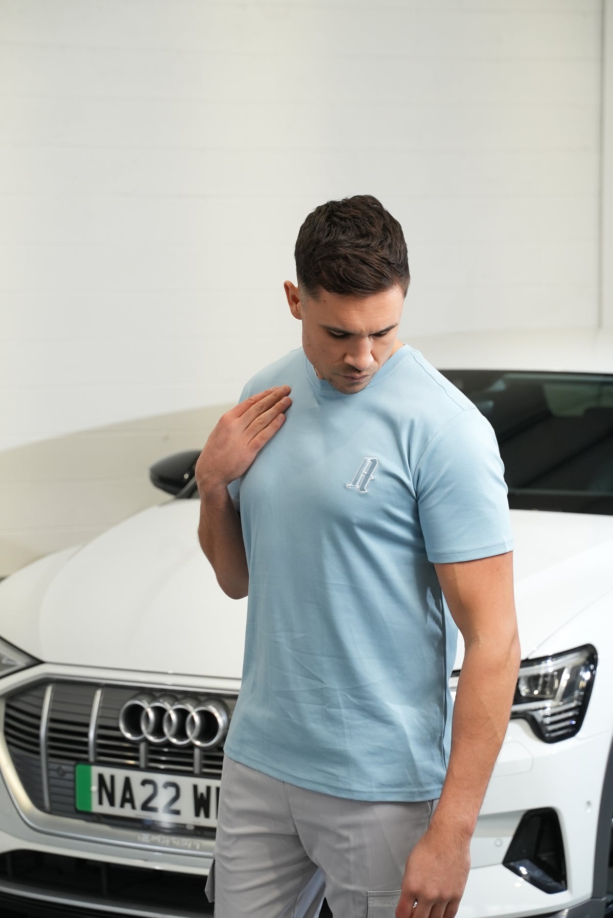 AW25 - Letter Tee Baby Blue