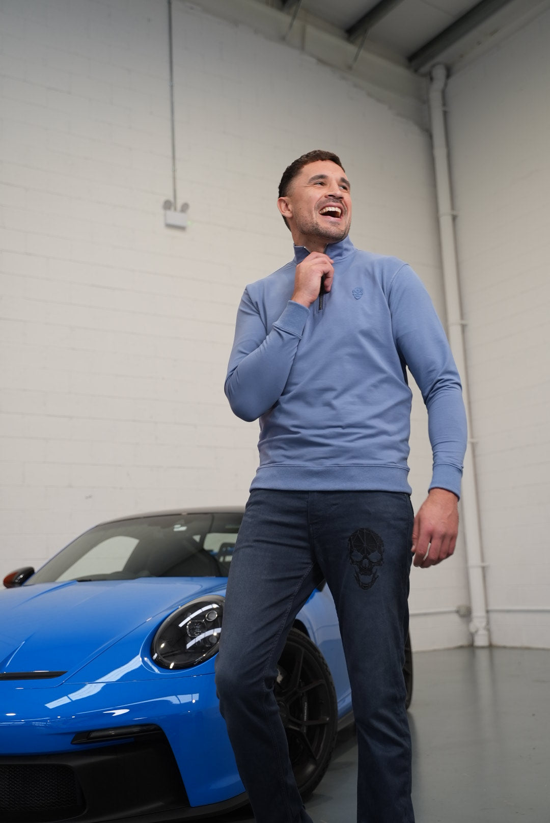 Steel Blue Half Zip