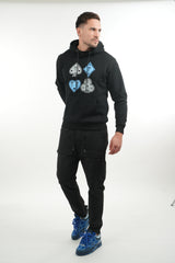 Black Suit Grey Baby Blue hoodie
