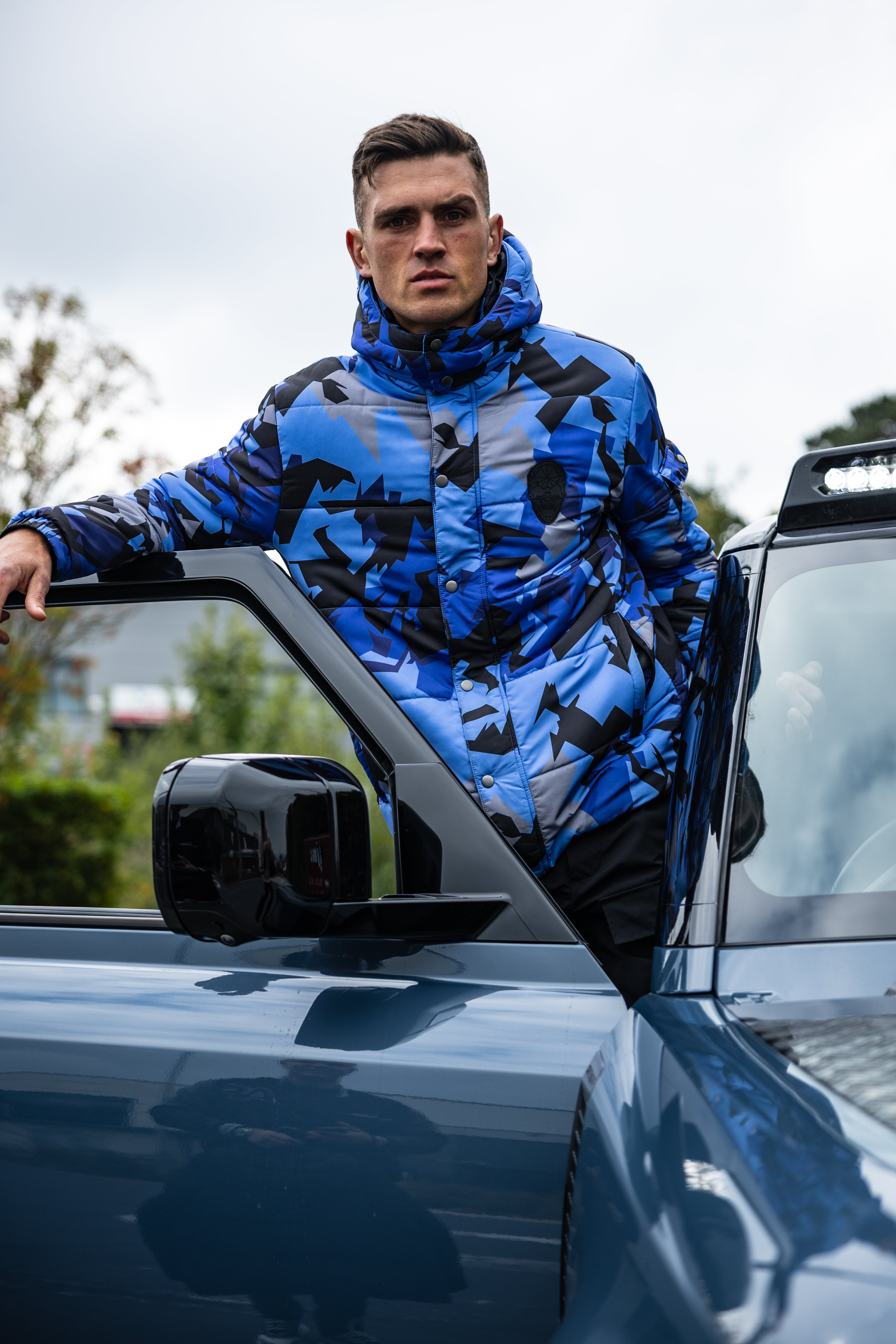 AMICO CAMO SKULL JACKET BLUE
