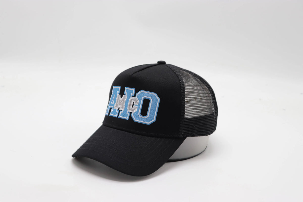 Amico Black Cap Blue Grey Text