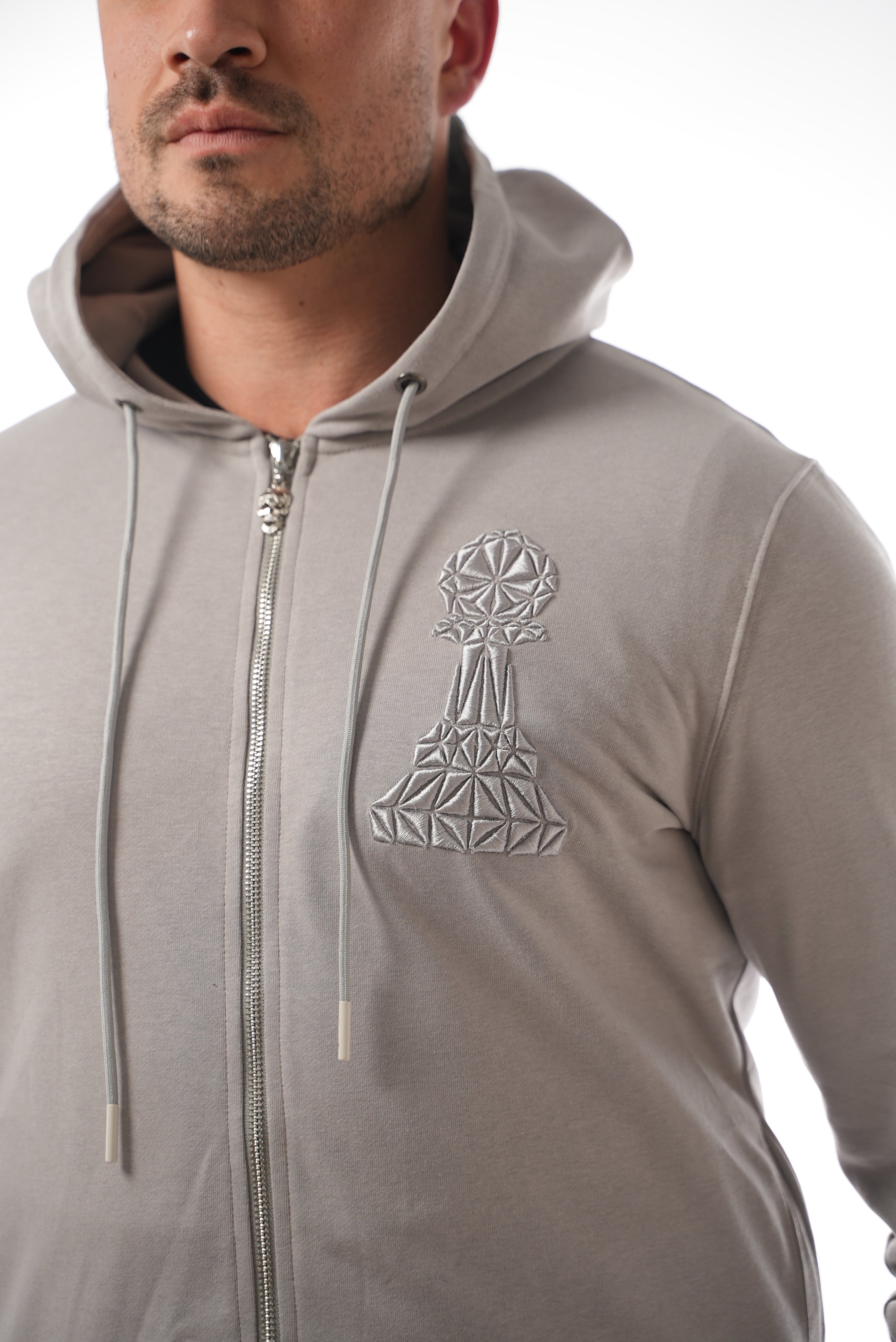 Grey Full Zip Hoodie