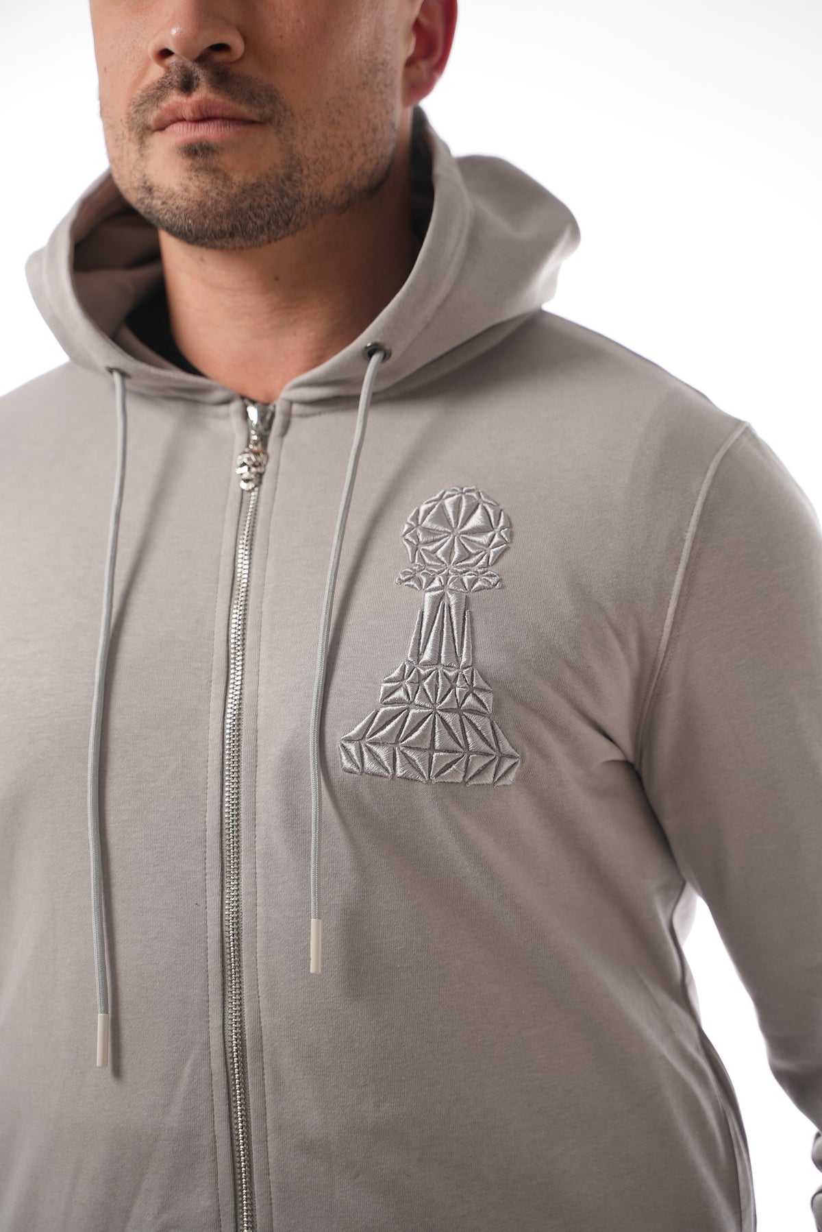 Grey Full Zip Hoodie